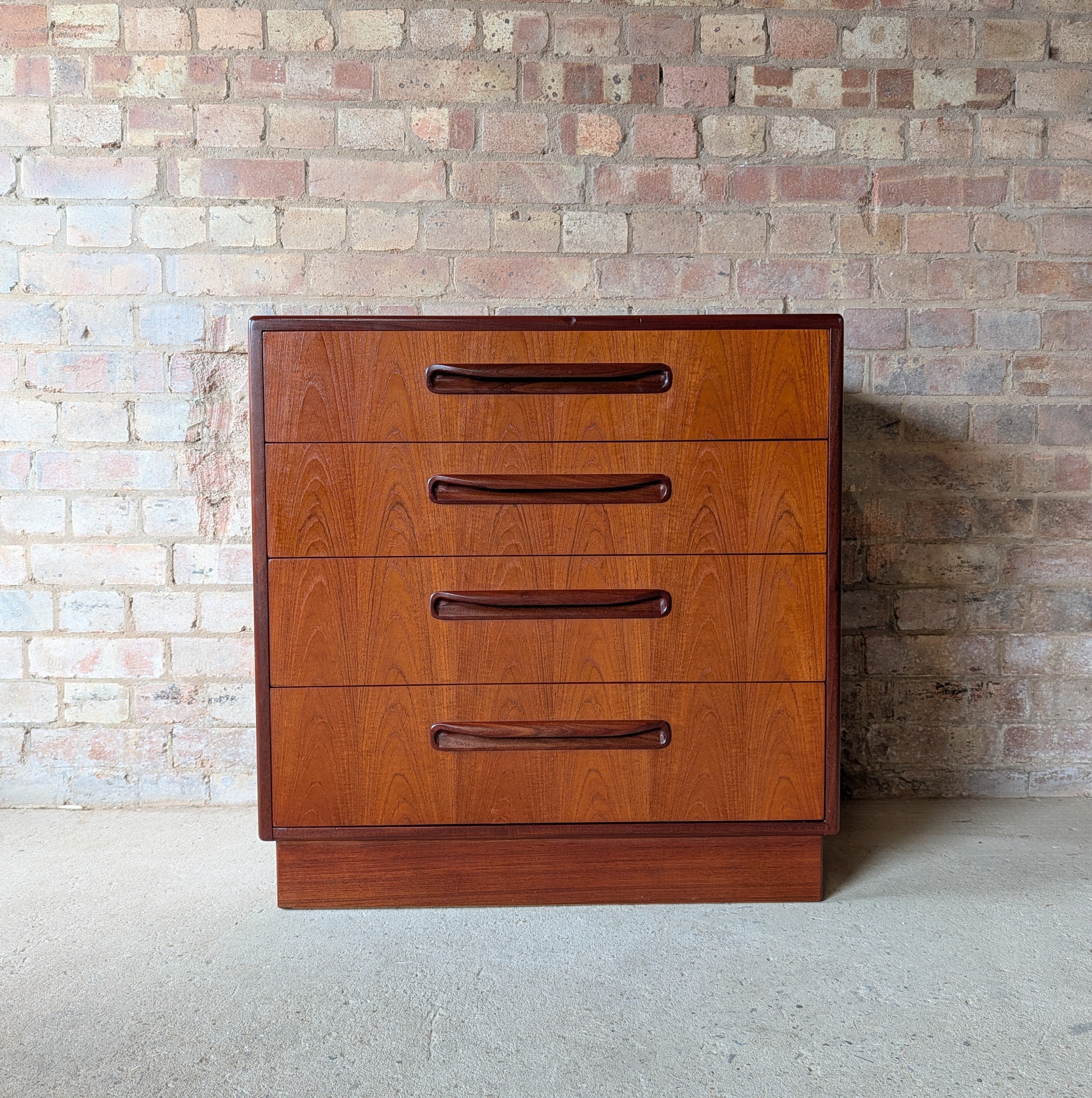 Mid Century G Plan Fresco Teak Chest Of Drawers Vintage 4 Drawer Chest 1960s