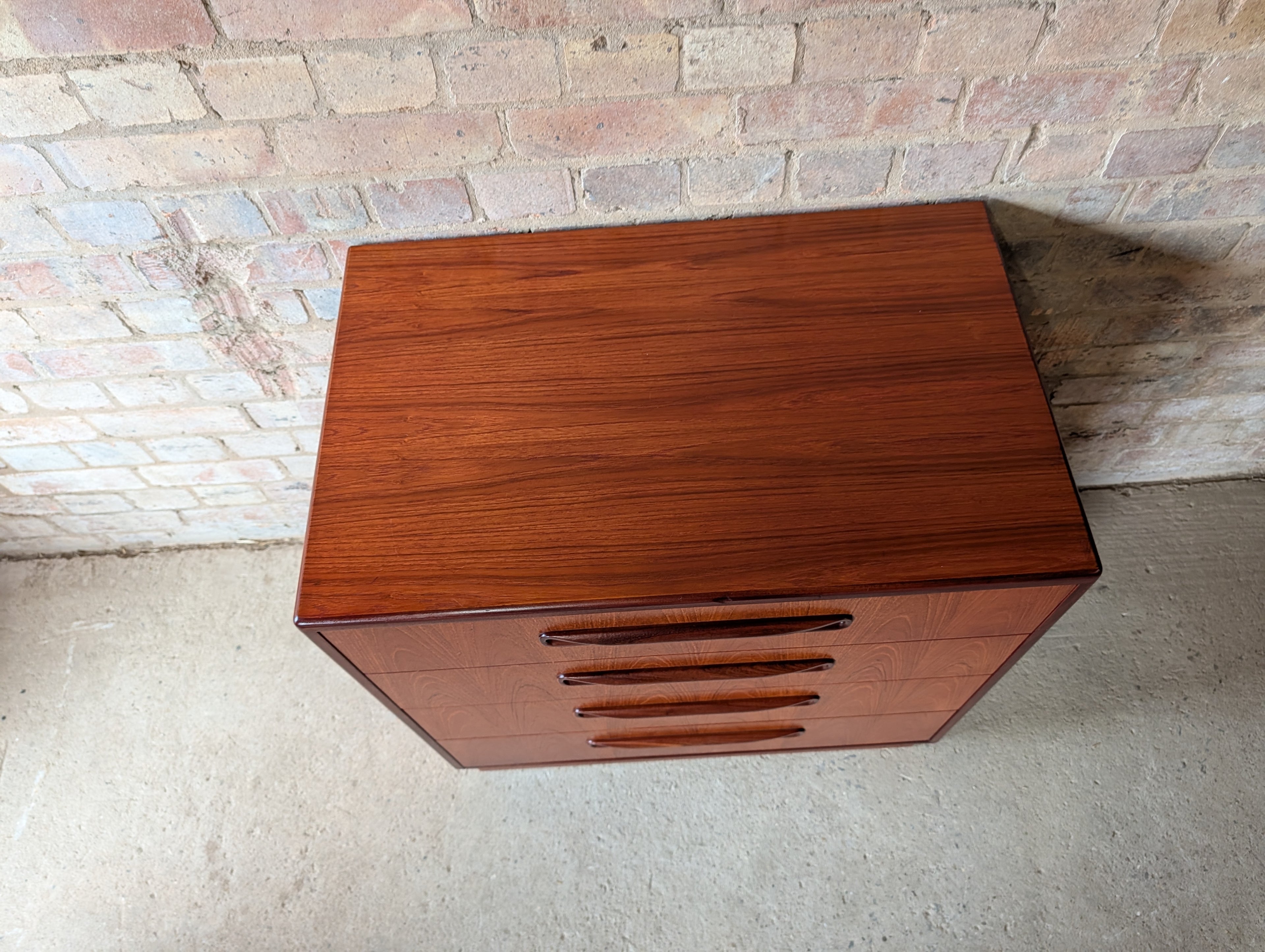 Mid Century G Plan Fresco Teak Chest Of Drawers Vintage 4 Drawer Chest 1960s