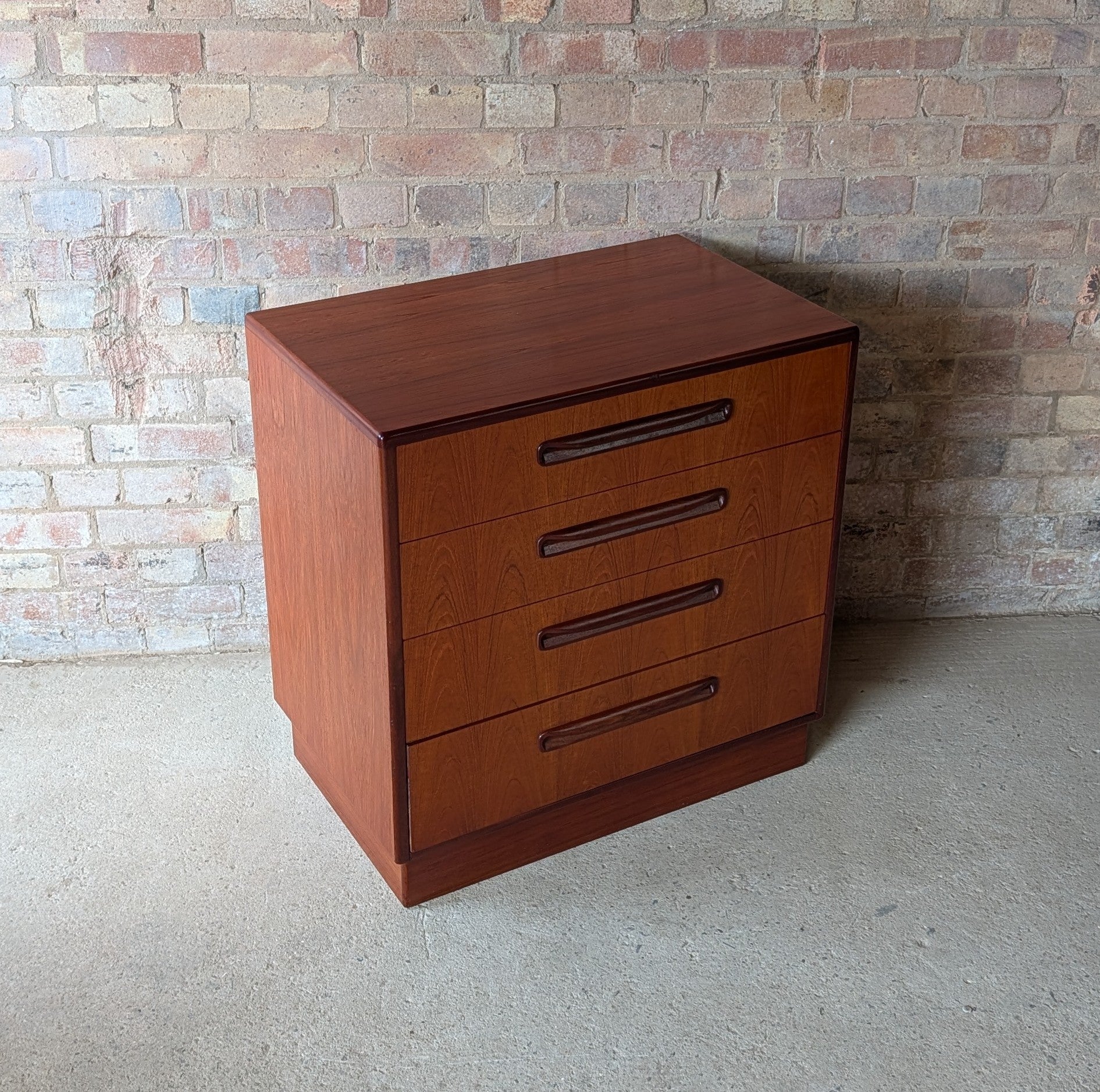Mid Century G Plan Fresco Teak Chest Of Drawers Vintage 4 Drawer Chest 1960s