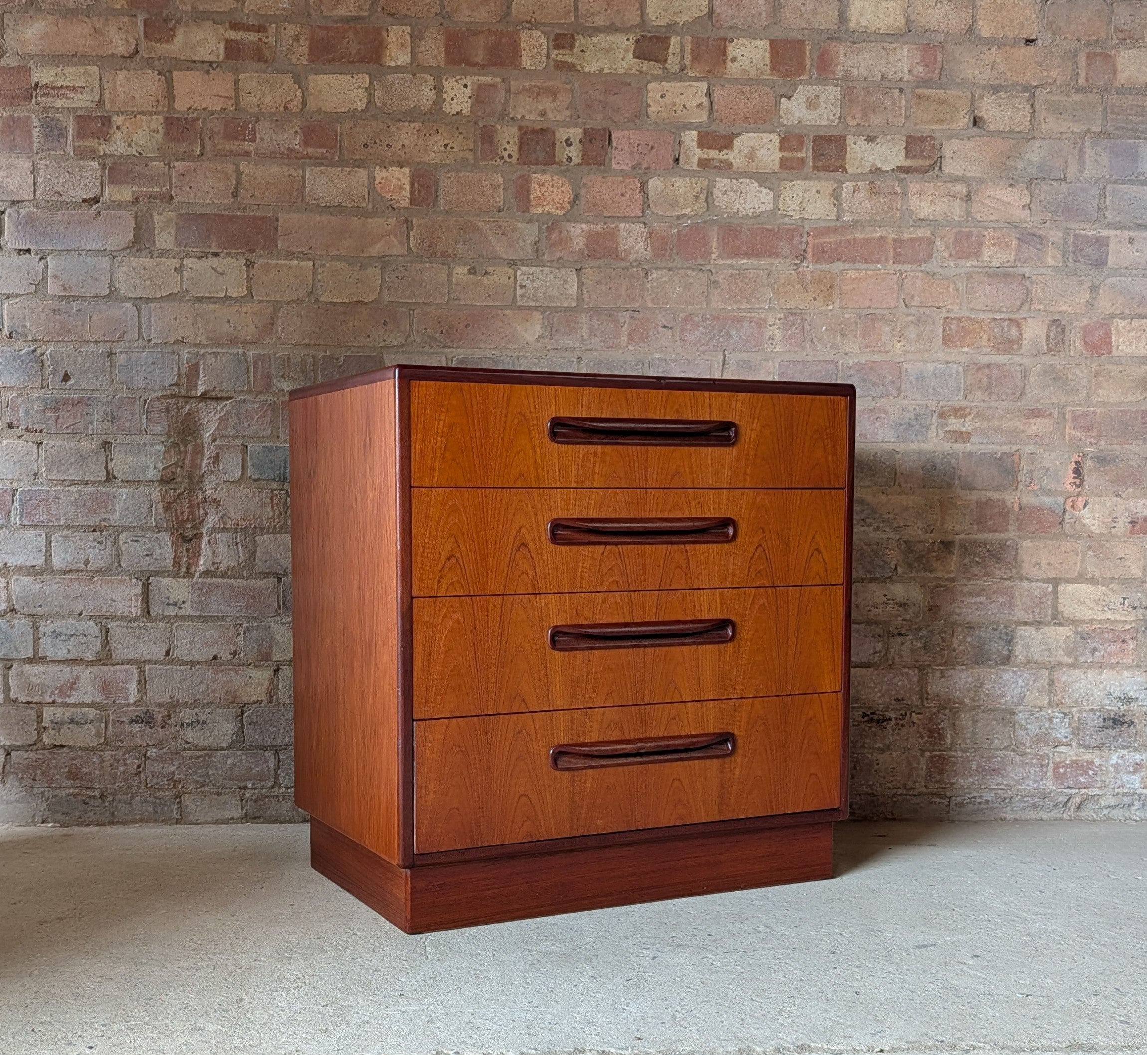 Mid Century G Plan Fresco Teak Chest Of Drawers Vintage 4 Drawer Chest 1960s