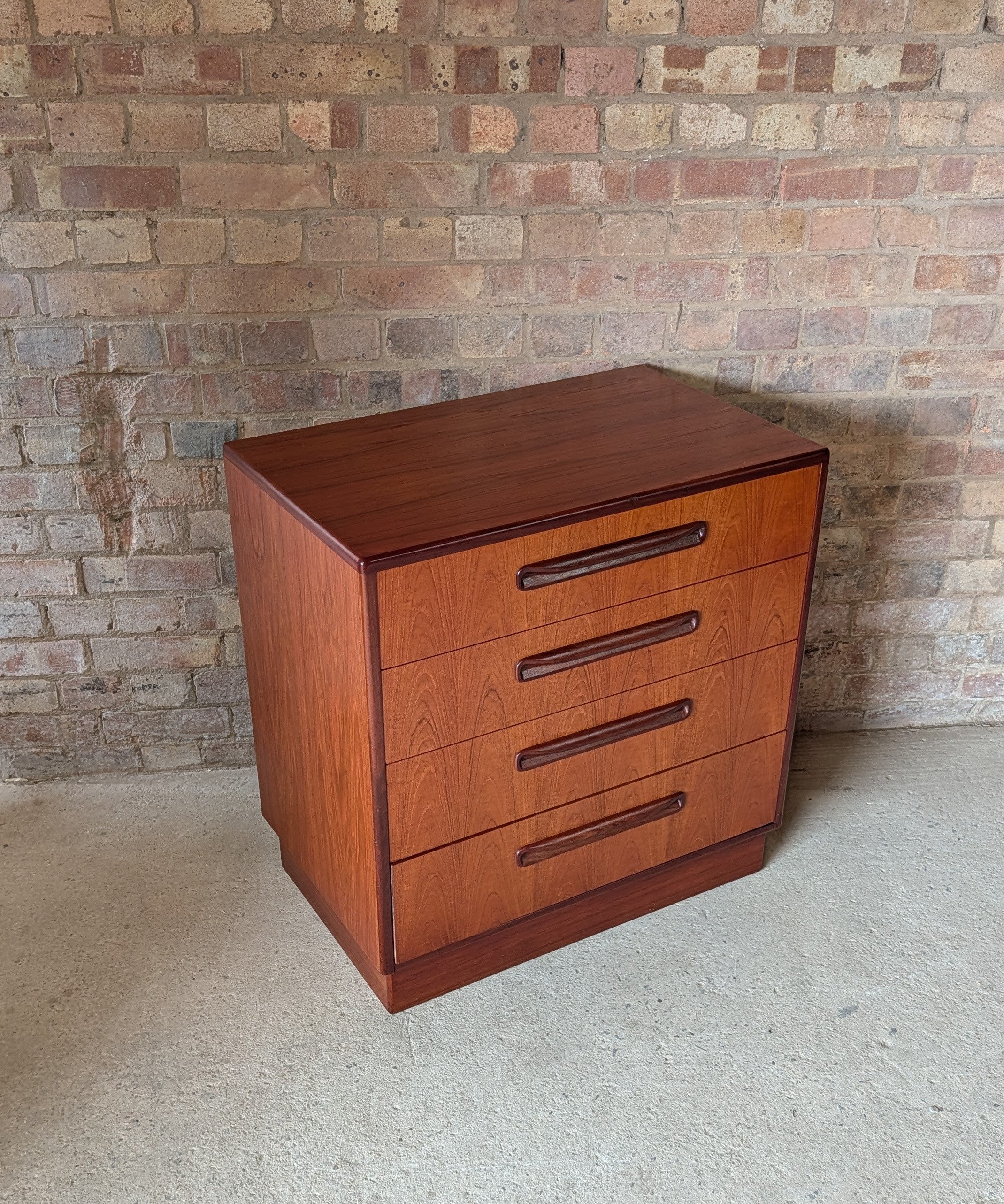Mid Century G Plan Fresco Teak Chest Of Drawers Vintage 4 Drawer Chest 1960s