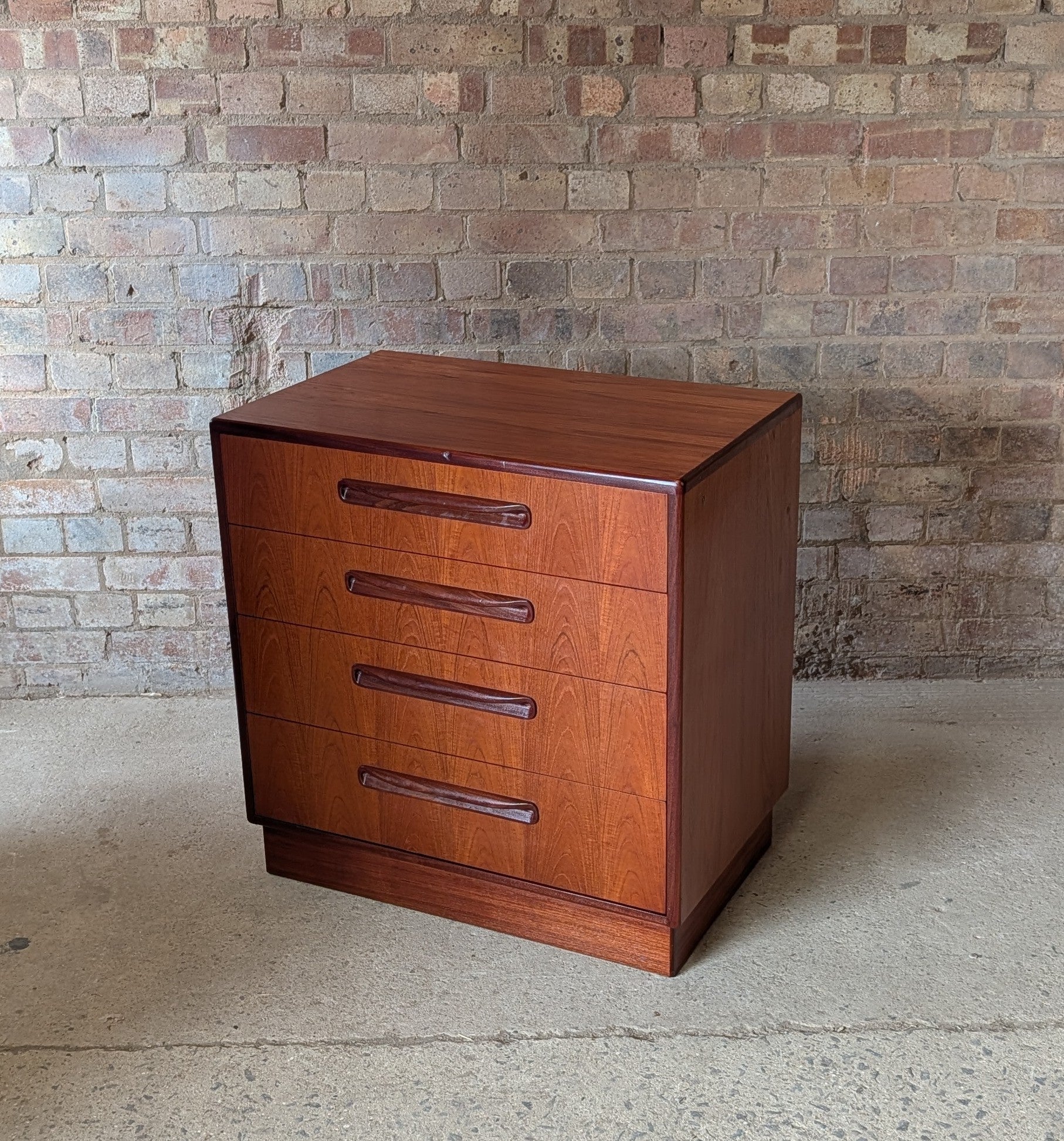 Mid Century G Plan Fresco Teak Chest Of Drawers Vintage 4 Drawer Chest 1960s