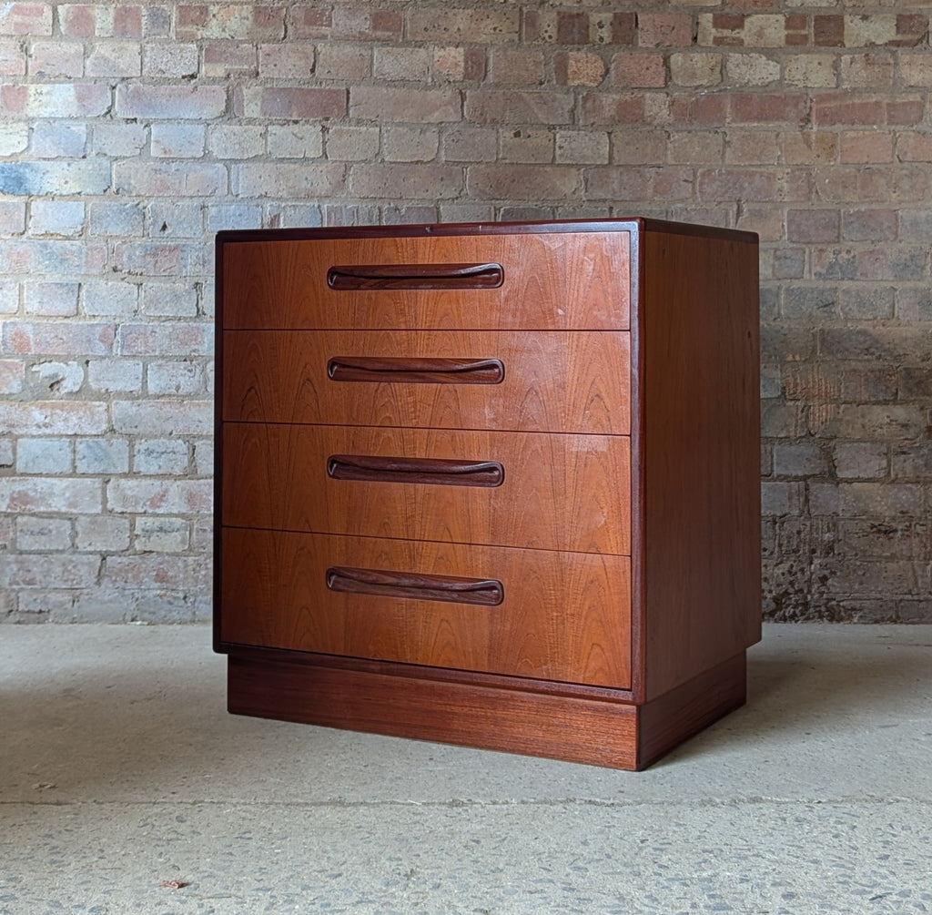 Mid Century G Plan Fresco Teak Chest Of Drawers Vintage 4 Drawer Chest 1960s