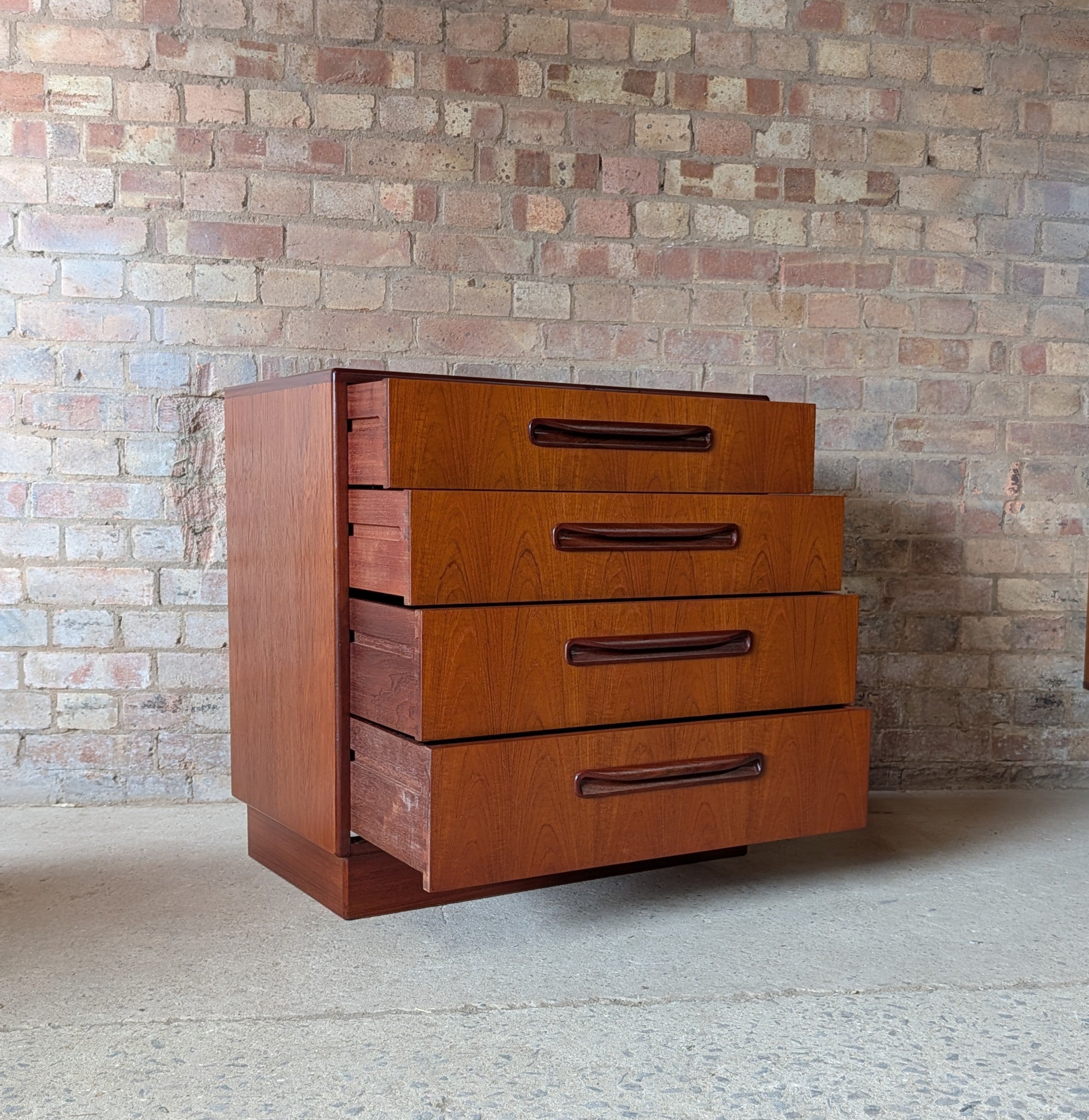 Mid Century G Plan Fresco Teak Chest Of Drawers Vintage 4 Drawer Chest 1960s