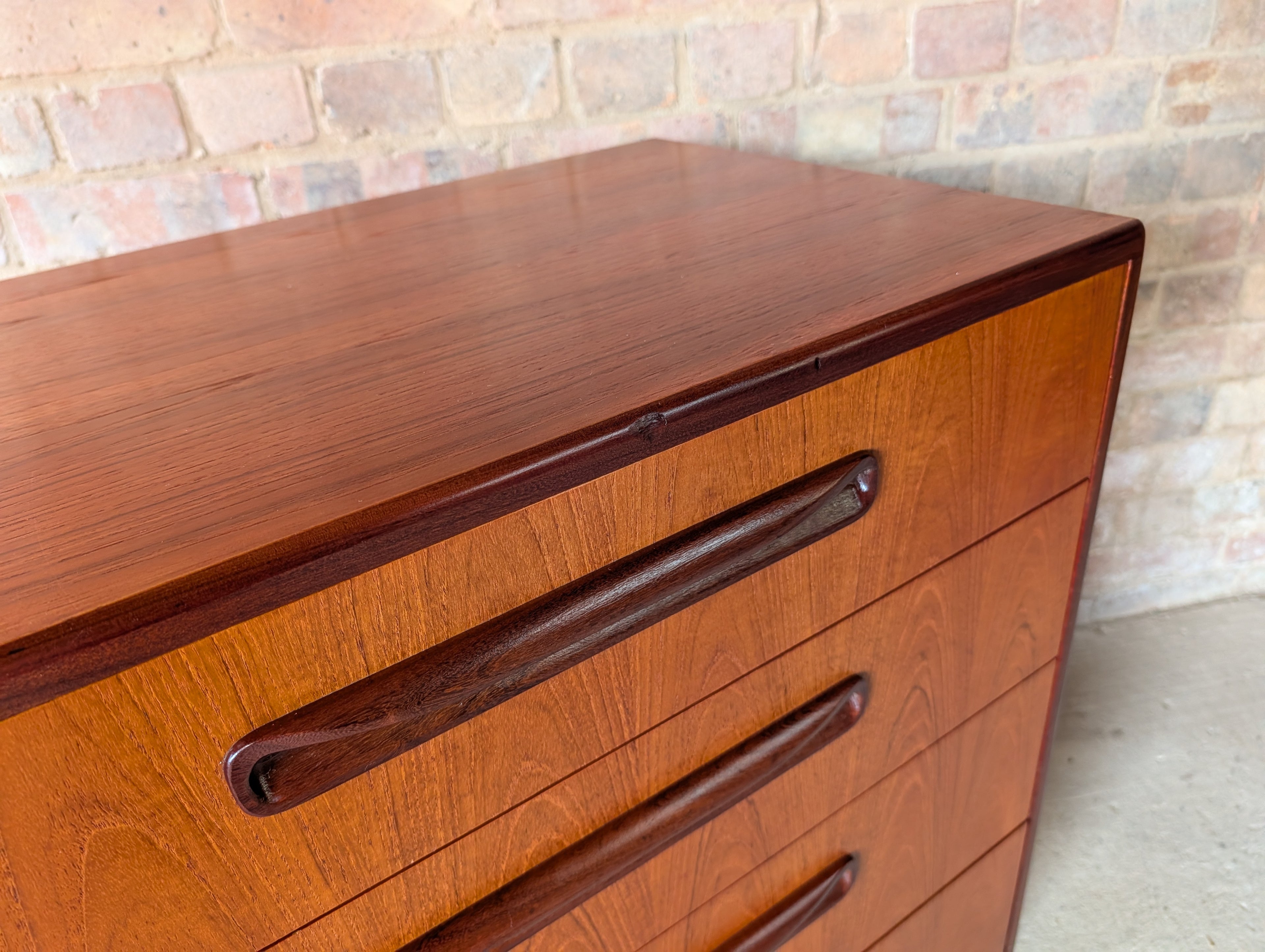 Mid Century G Plan Fresco Teak Chest Of Drawers Vintage 4 Drawer Chest 1960s
