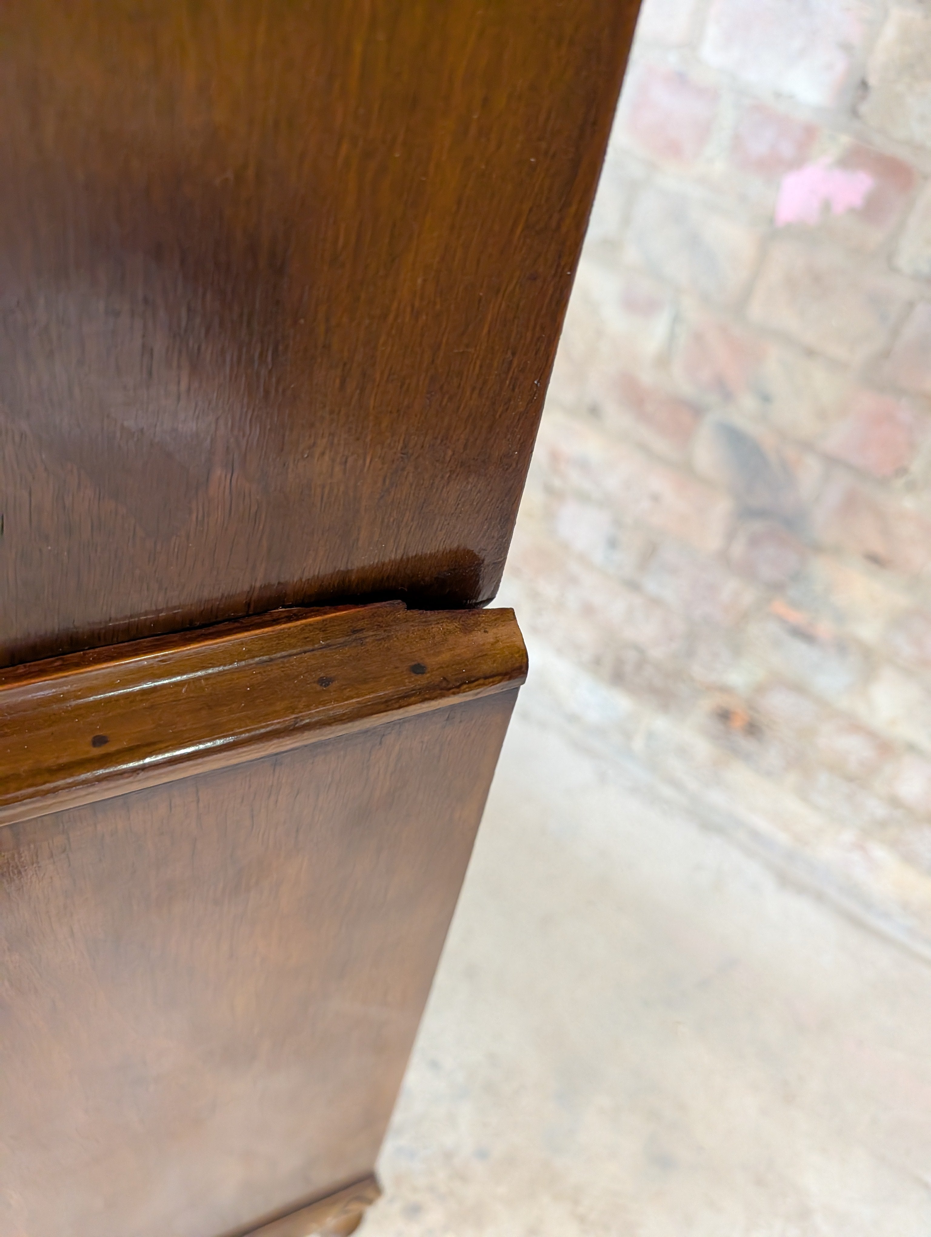 Vintage Queen Anne Style Burr Walnut Chest On Chest Tallboy Chest Of Drawers