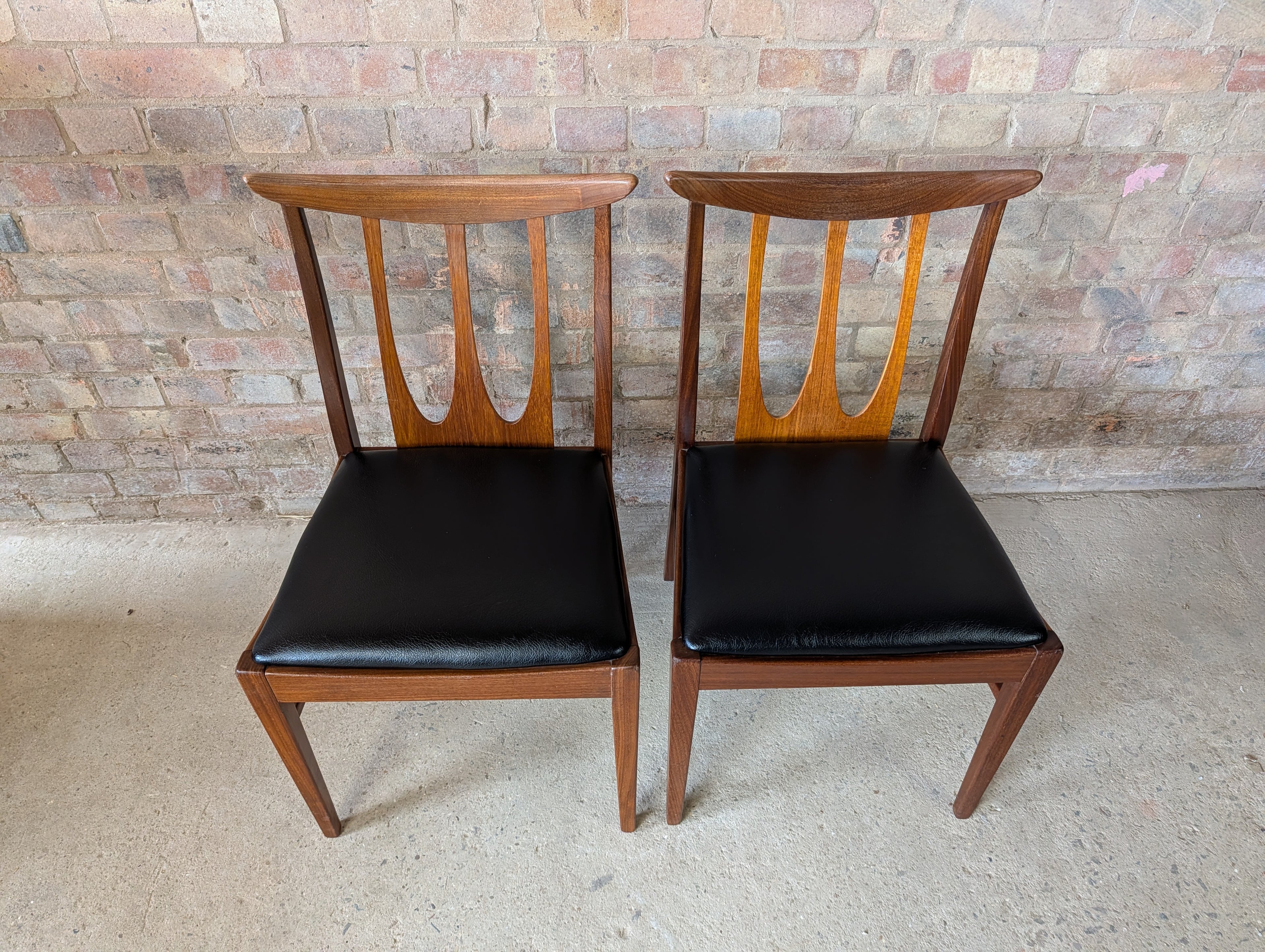 Set Of 6 G Plan Brasilia Mid Century Teak Dining Chairs - Vintage 1960s