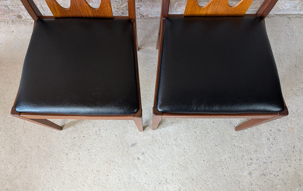 Set Of 6 G Plan Brasilia Mid Century Teak Dining Chairs - Vintage 1960s