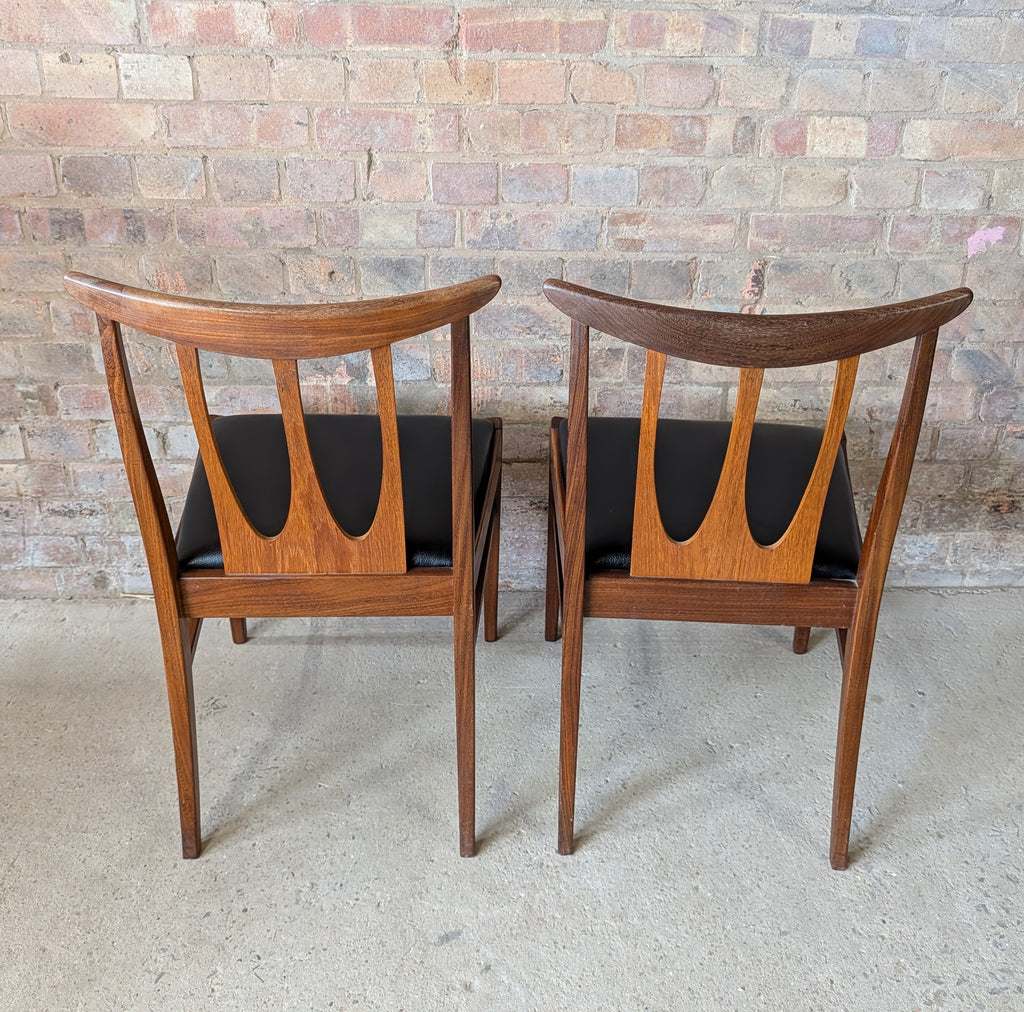 Set Of 6 G Plan Brasilia Mid Century Teak Dining Chairs - Vintage 1960s