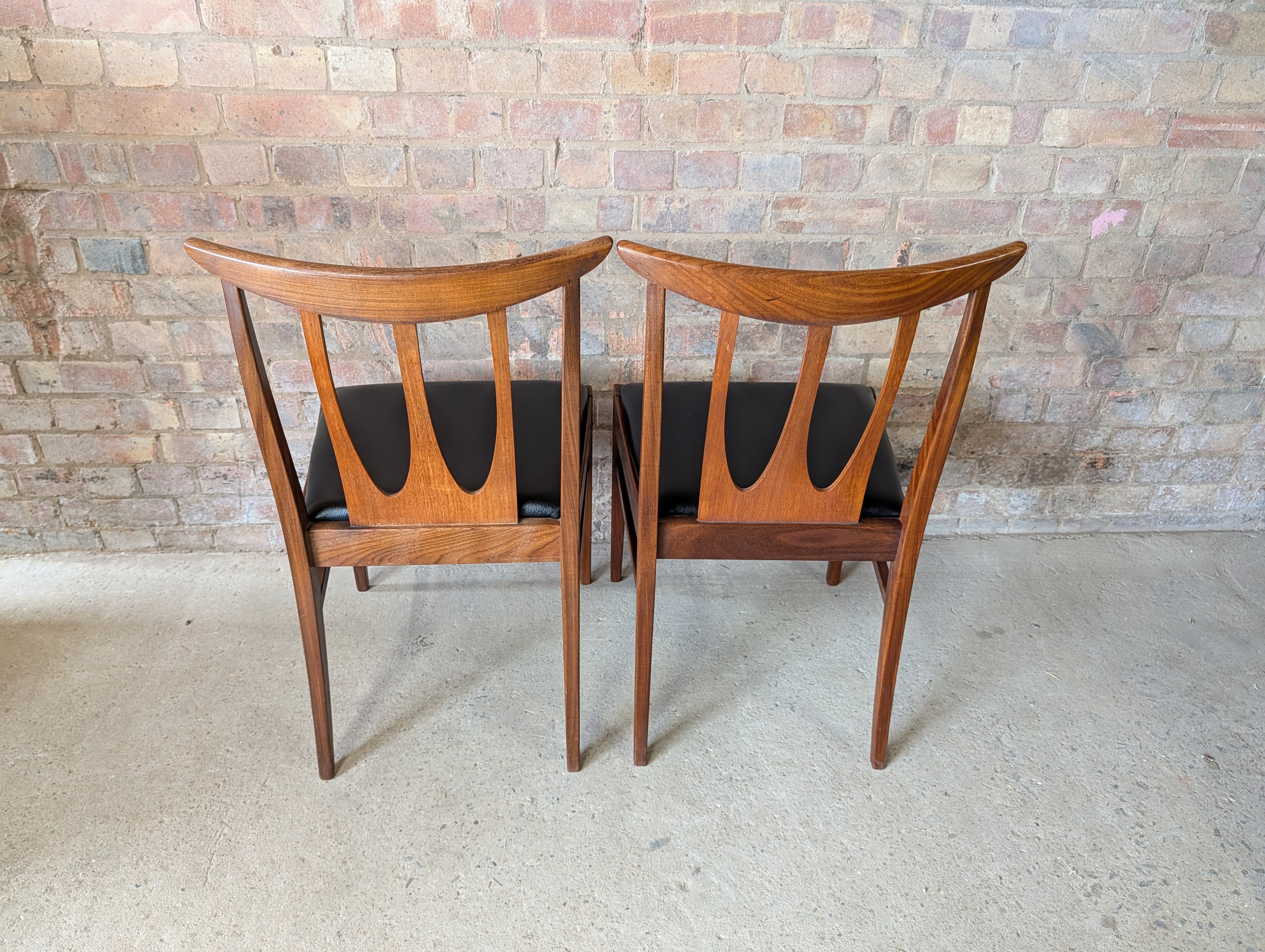 Set Of 6 G Plan Brasilia Mid Century Teak Dining Chairs - Vintage 1960s