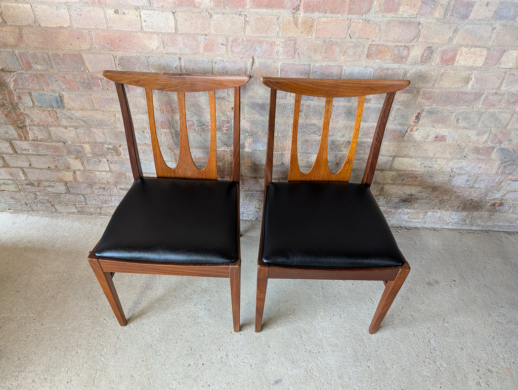 Set Of 6 G Plan Brasilia Mid Century Teak Dining Chairs - Vintage 1960s