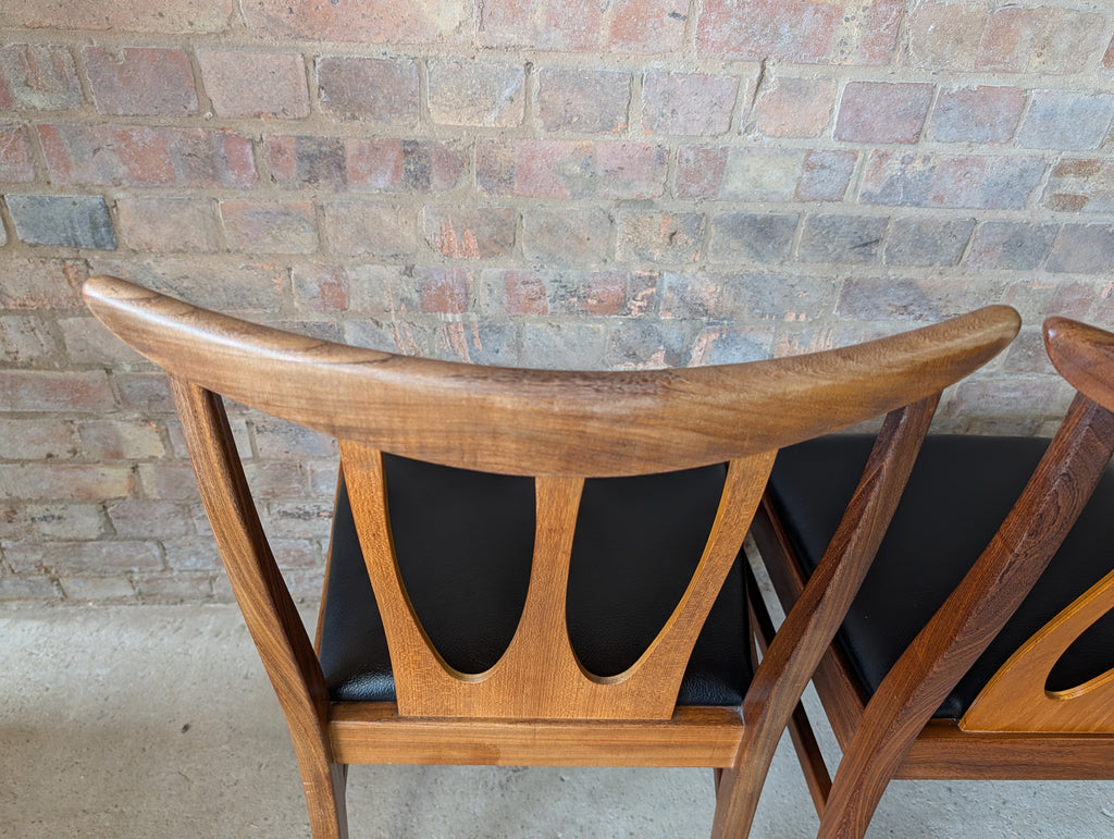 Set Of 6 G Plan Brasilia Mid Century Teak Dining Chairs - Vintage 1960s