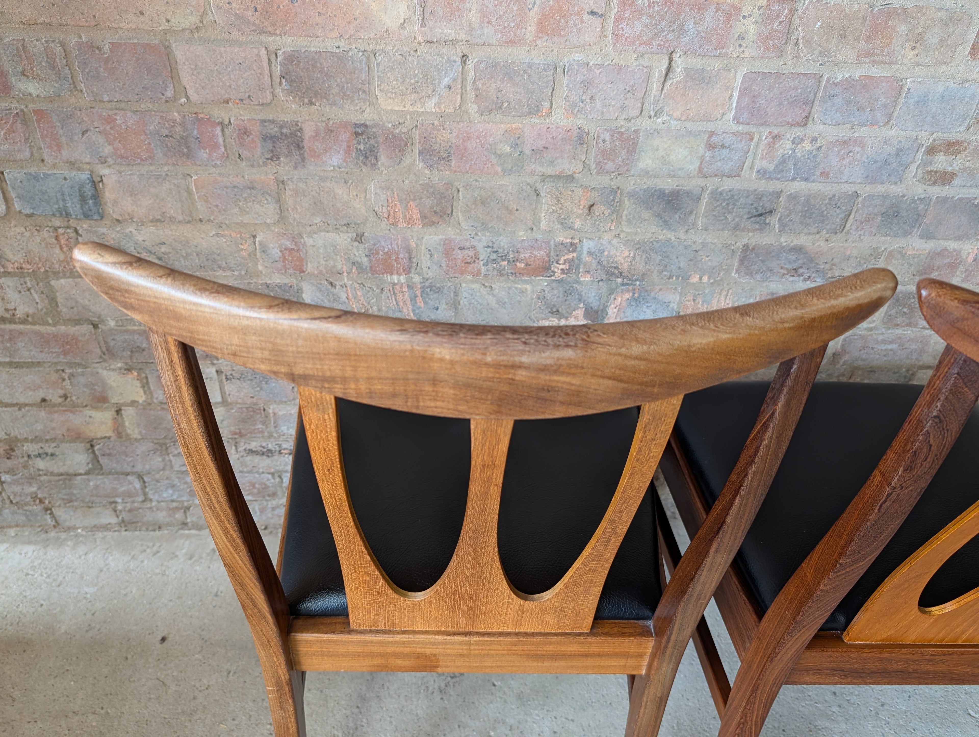Set Of 6 G Plan Brasilia Mid Century Teak Dining Chairs - Vintage 1960s