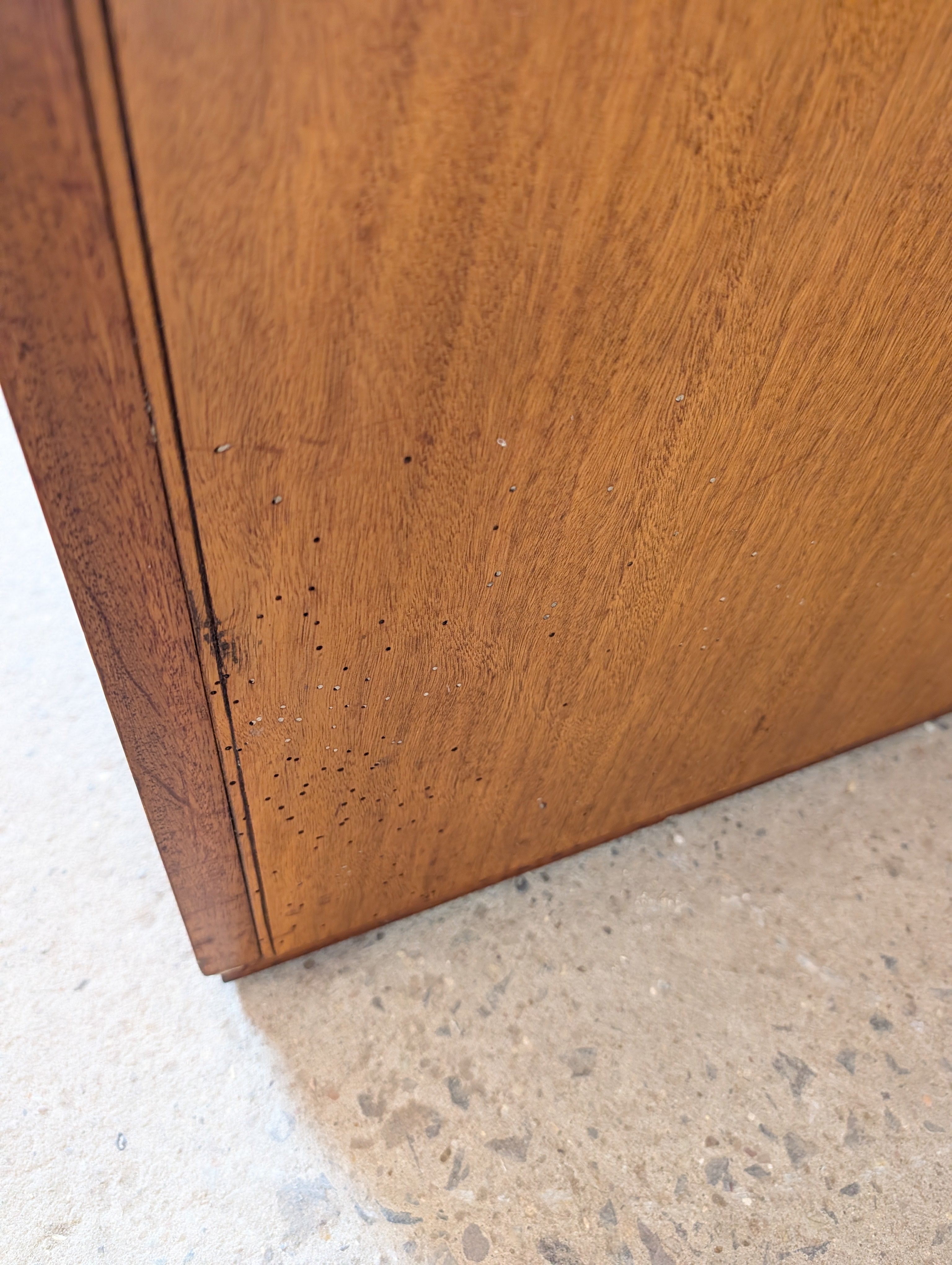 Vintage Art Deco Style Burr Maple Compactum Tallboy Linen Cabinet / Cupboard
