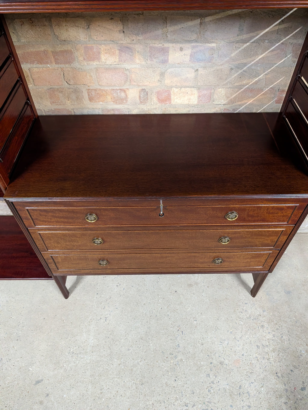 Mid Century Staples Ladderax Mahogany 2 Bay Modular Shelving Unit  - 1970s