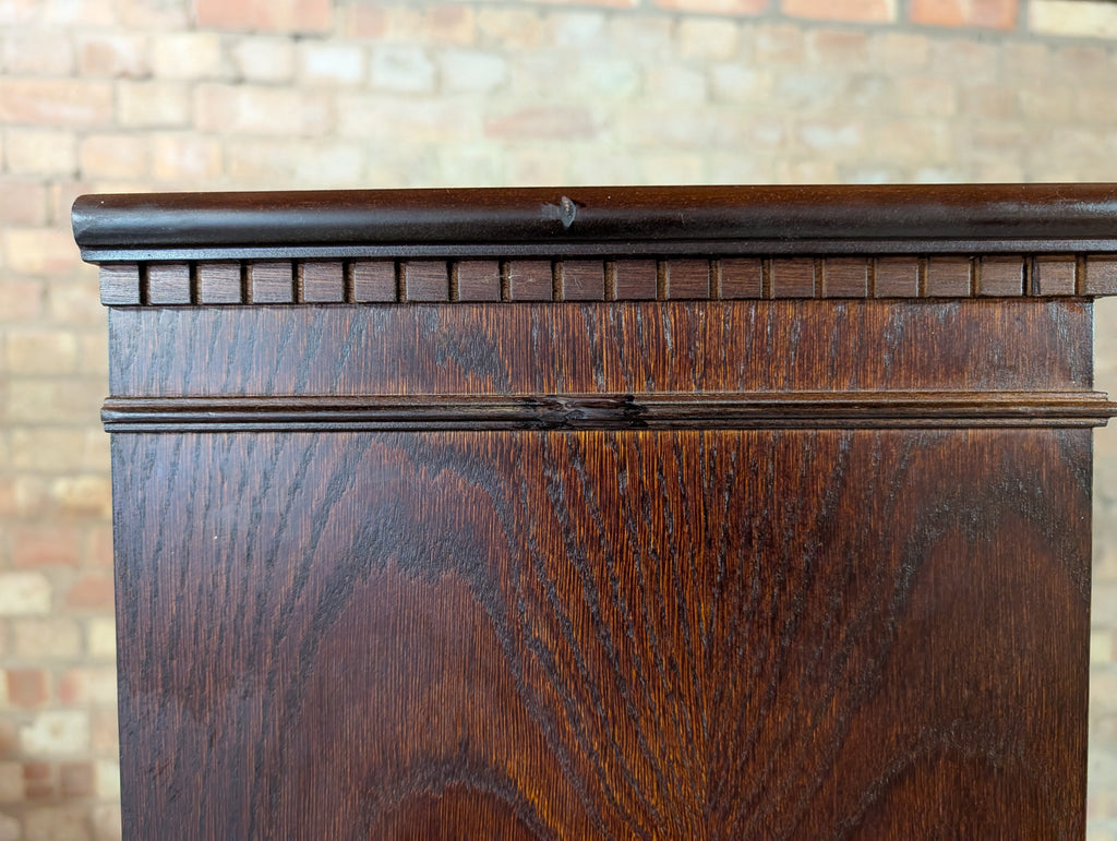 Vintage Tall Oak Open Bookcase