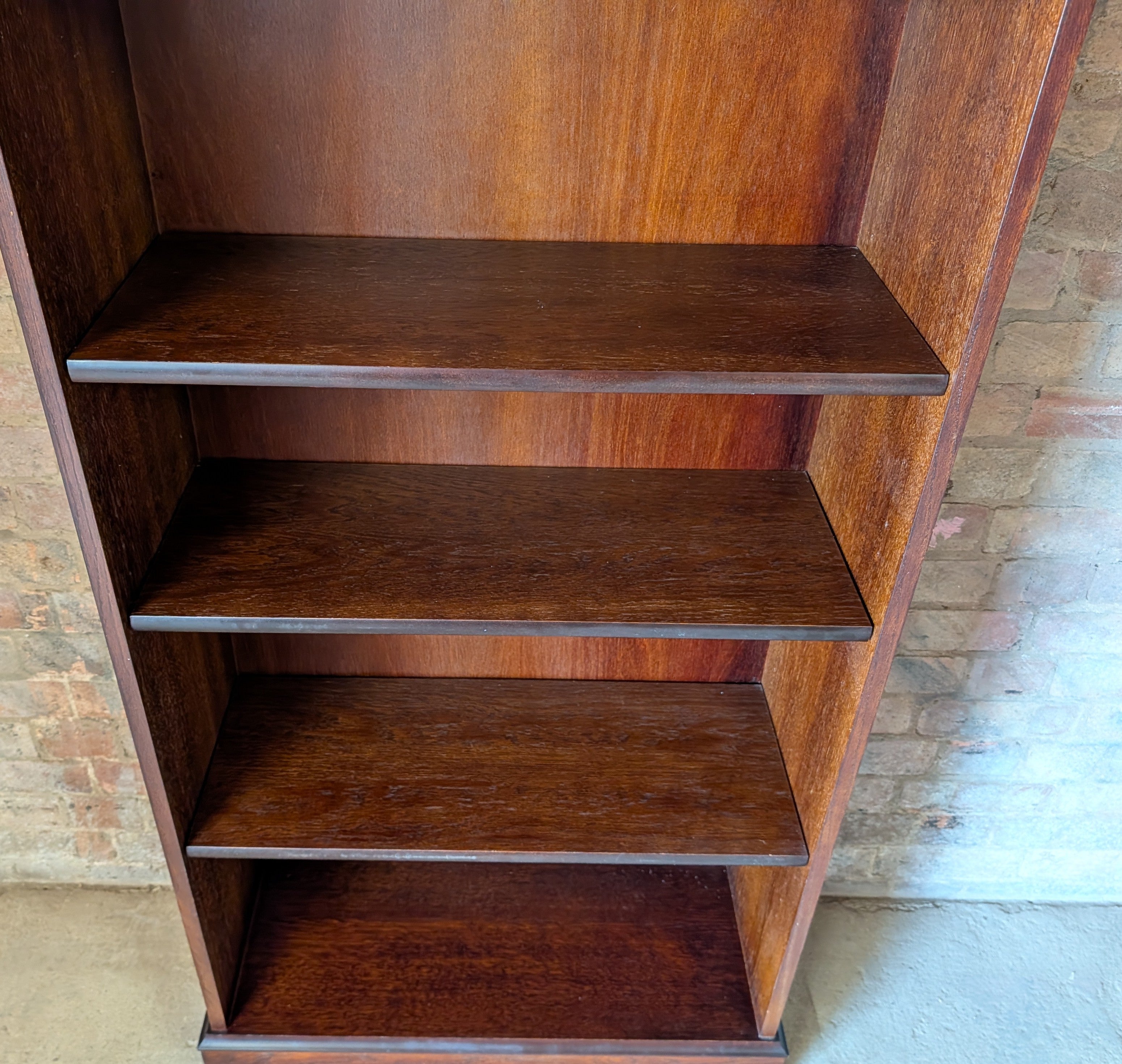 Vintage Tall Oak Open Bookcase
