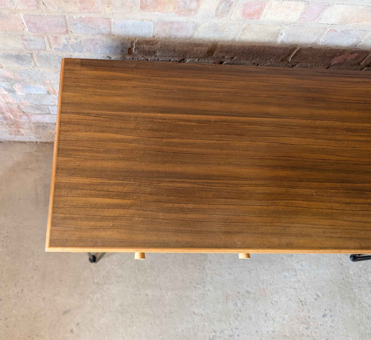 Mid Century Alfred Cox Walnut Desk On Hair Pin Legs