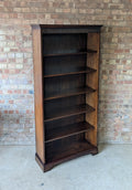 Vintage Oak Tall Open Bookcase