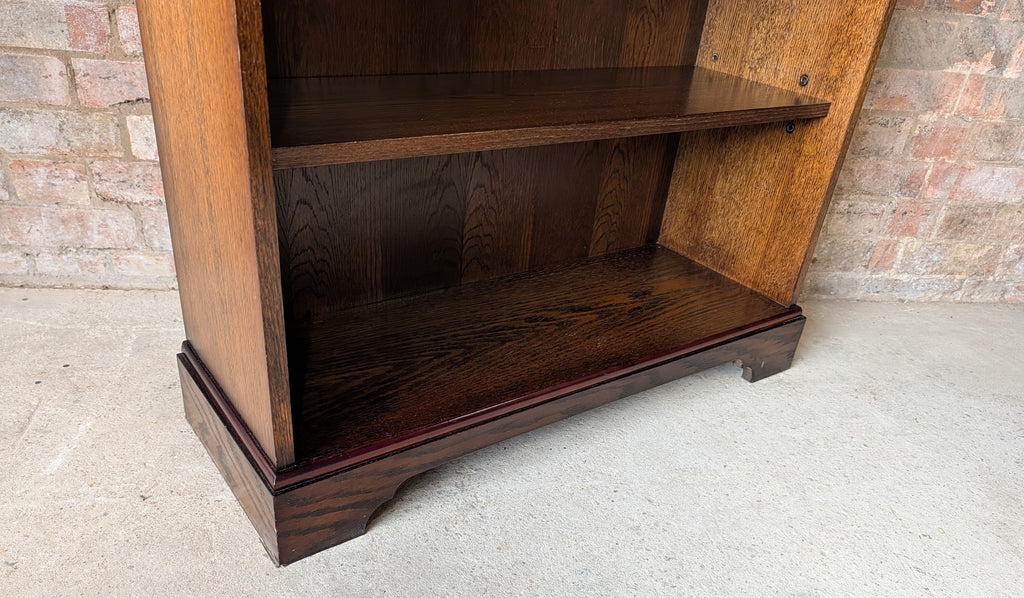 Vintage Oak Tall Open Bookcase