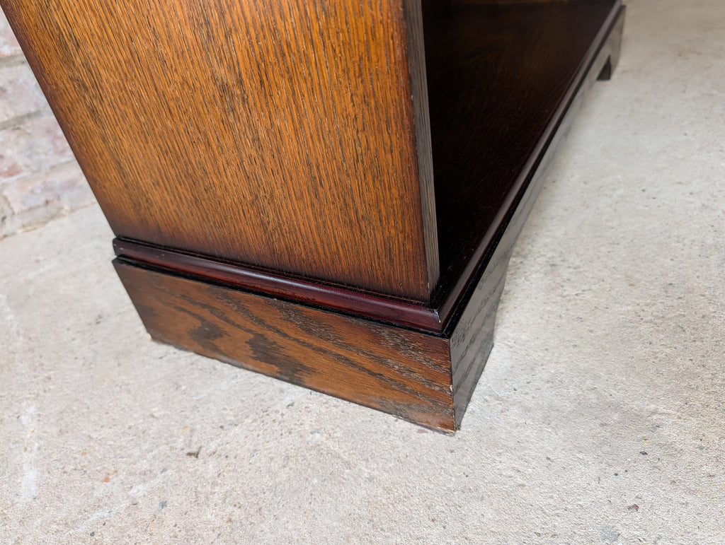 Vintage Oak Tall Open Bookcase