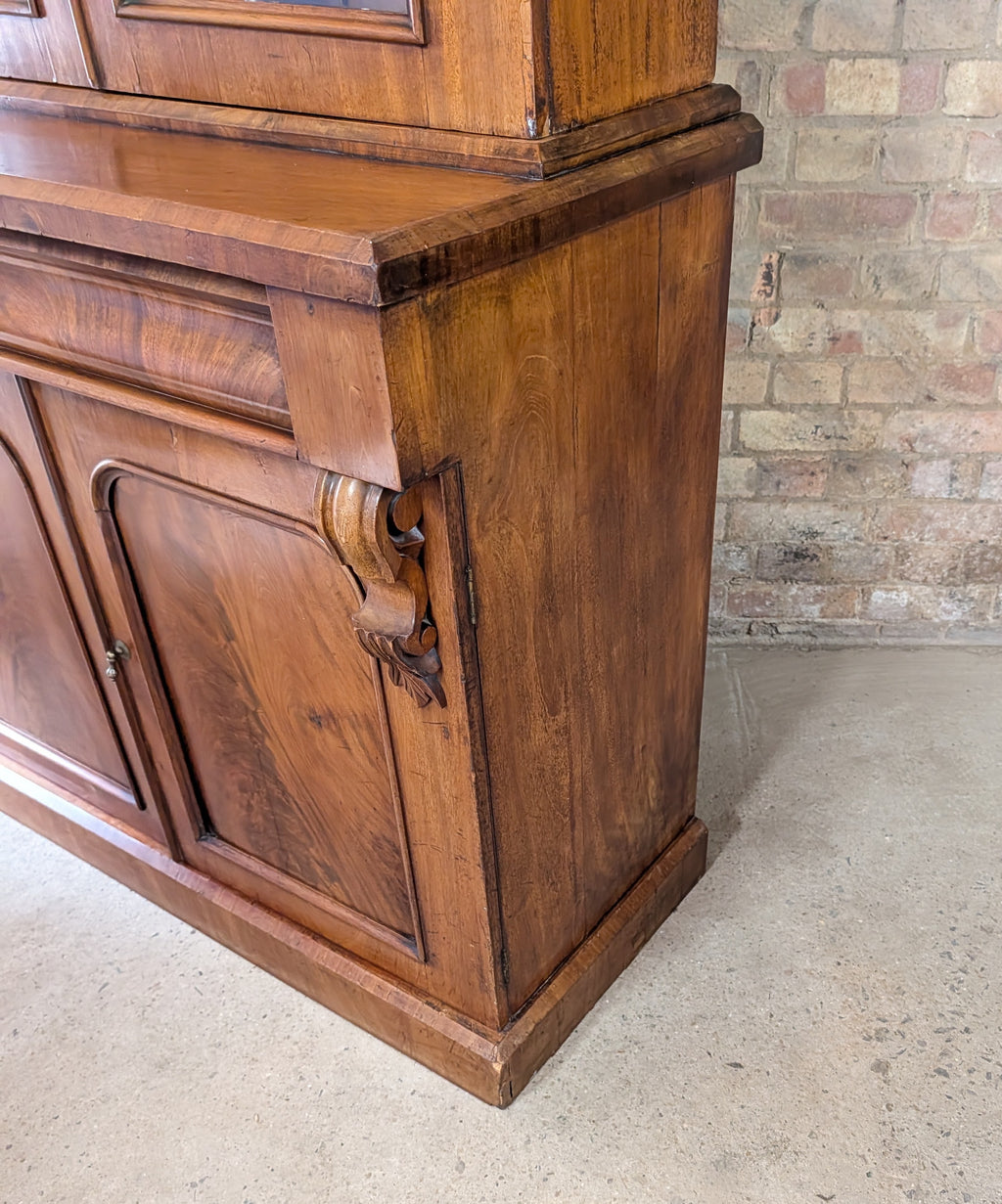 Victorian Mahogany Glazed Antique Library Bookcase