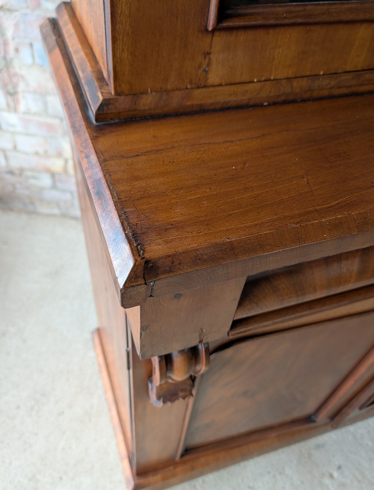 Victorian Mahogany Glazed Antique Library Bookcase
