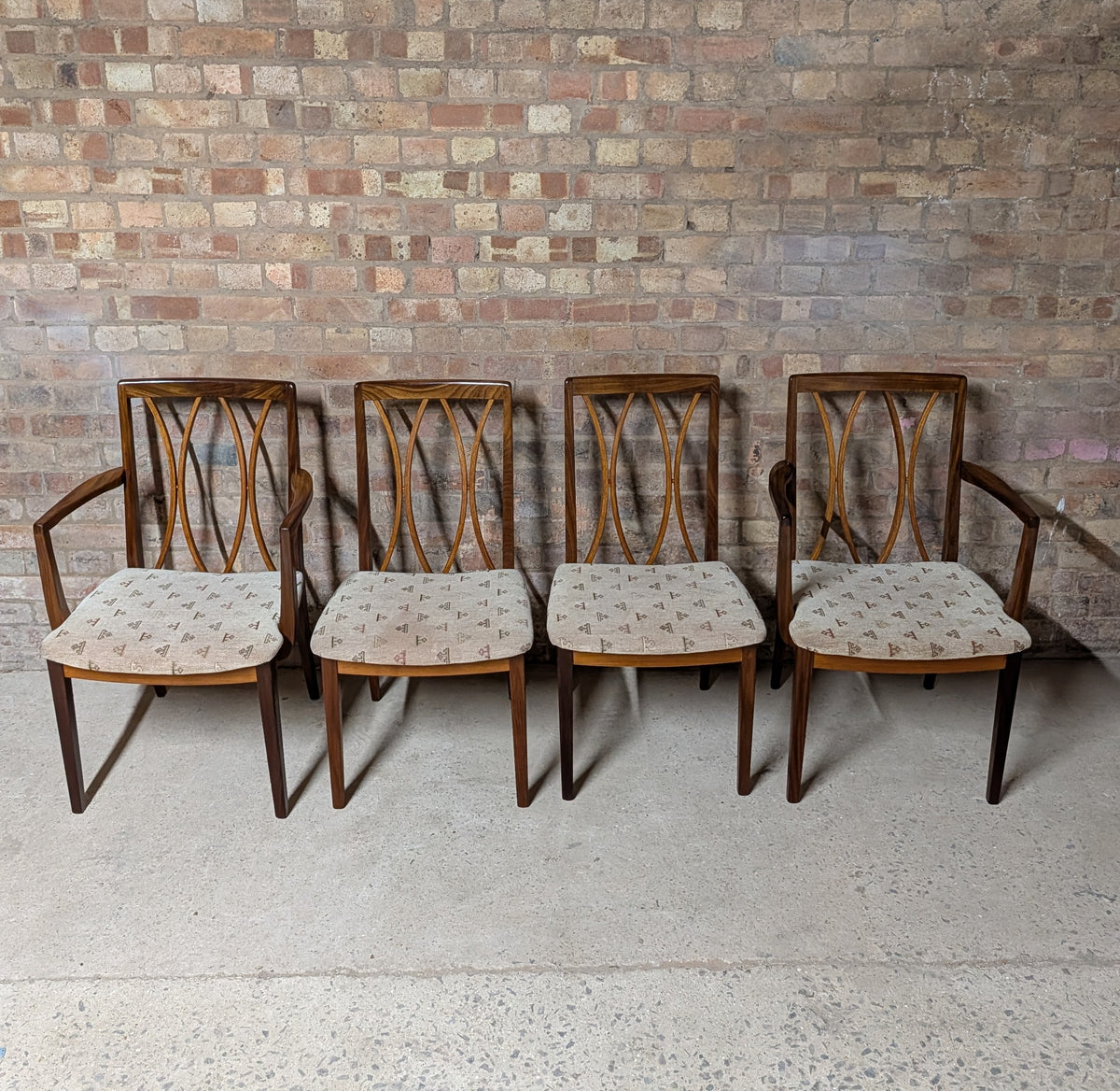 Set Of 4 Mid Century Teak G Plan Dining Chairs Includes 2 Carvers