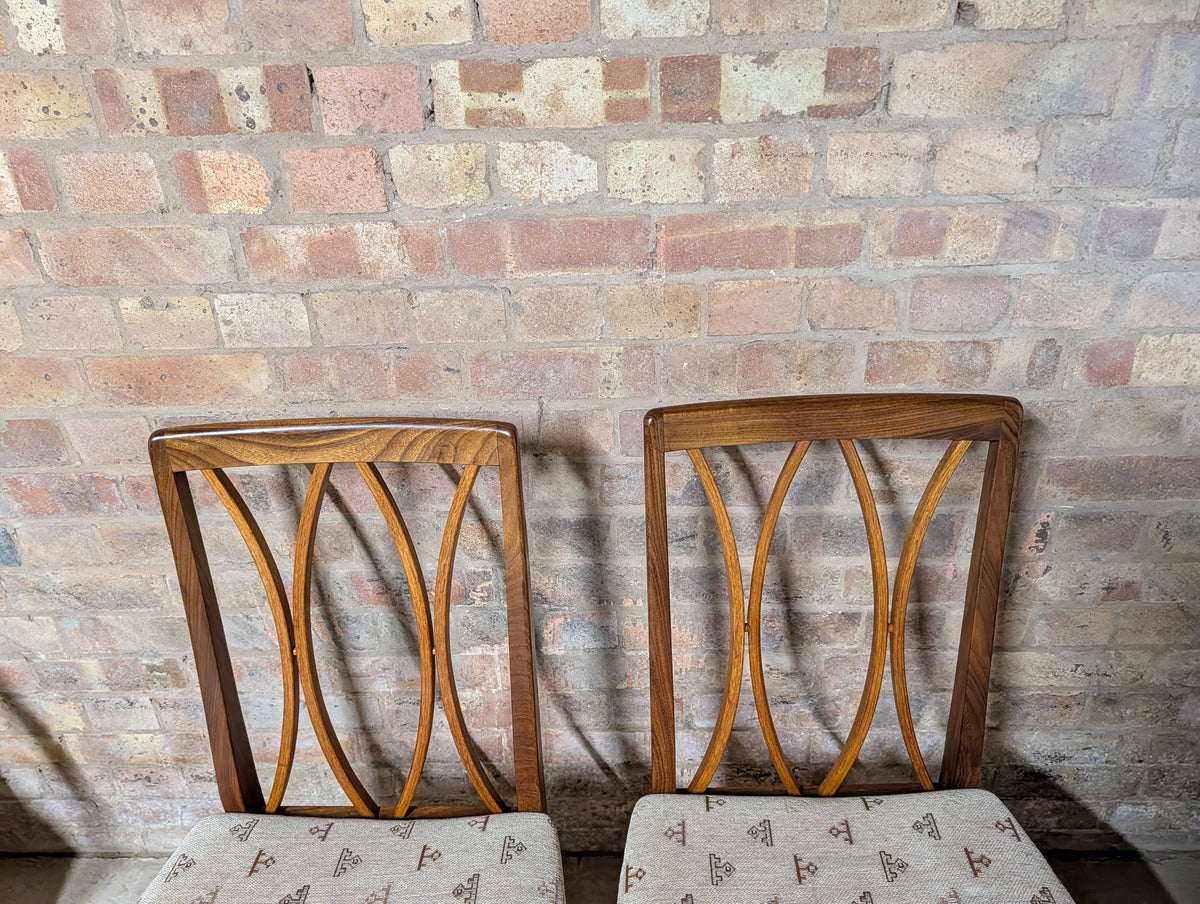 Set Of 4 Mid Century Teak G Plan Dining Chairs Includes 2 Carvers
