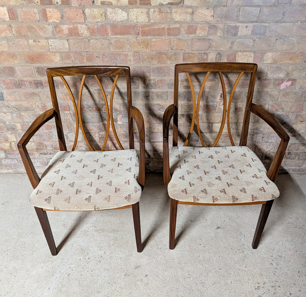 Set Of 4 Mid Century Teak G Plan Dining Chairs Includes 2 Carvers