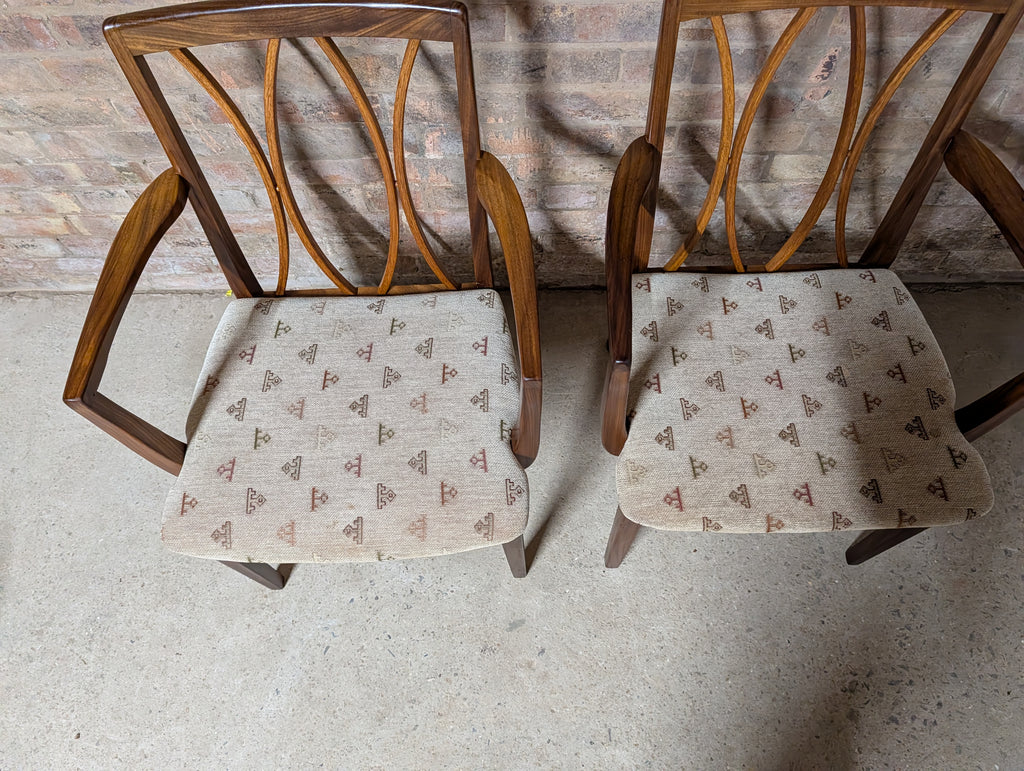 Set Of 4 Mid Century Teak G Plan Dining Chairs Includes 2 Carvers