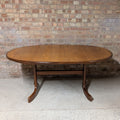 Mid Century G Plan Fresco Teak Extending Oval Dining Table - Vintage 1970s