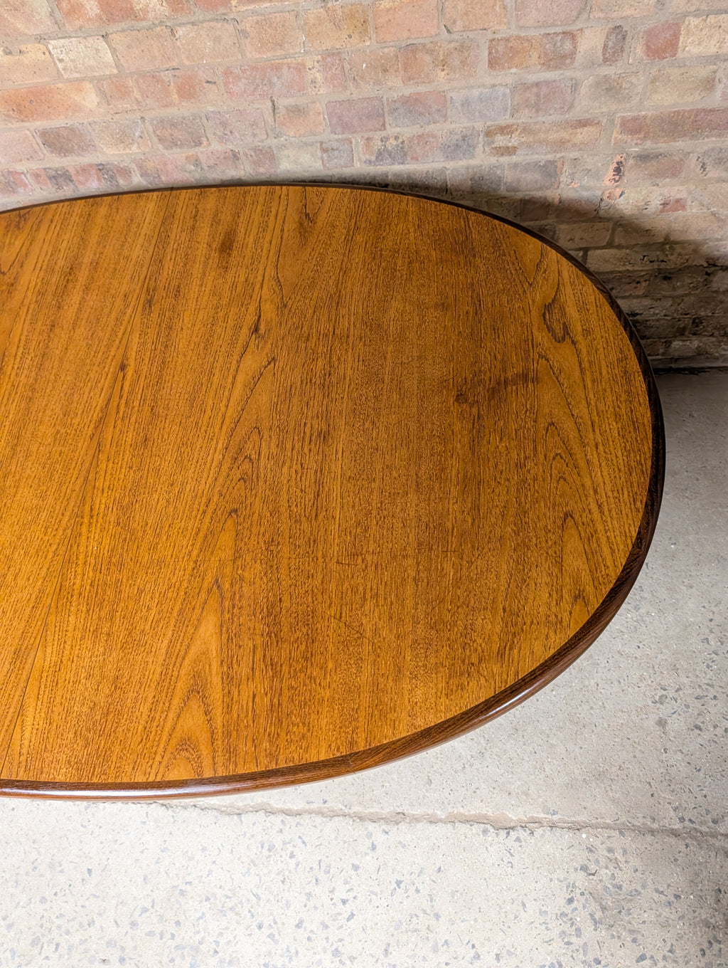 Mid Century G Plan Fresco Teak Extending Oval Dining Table - Vintage 1970s