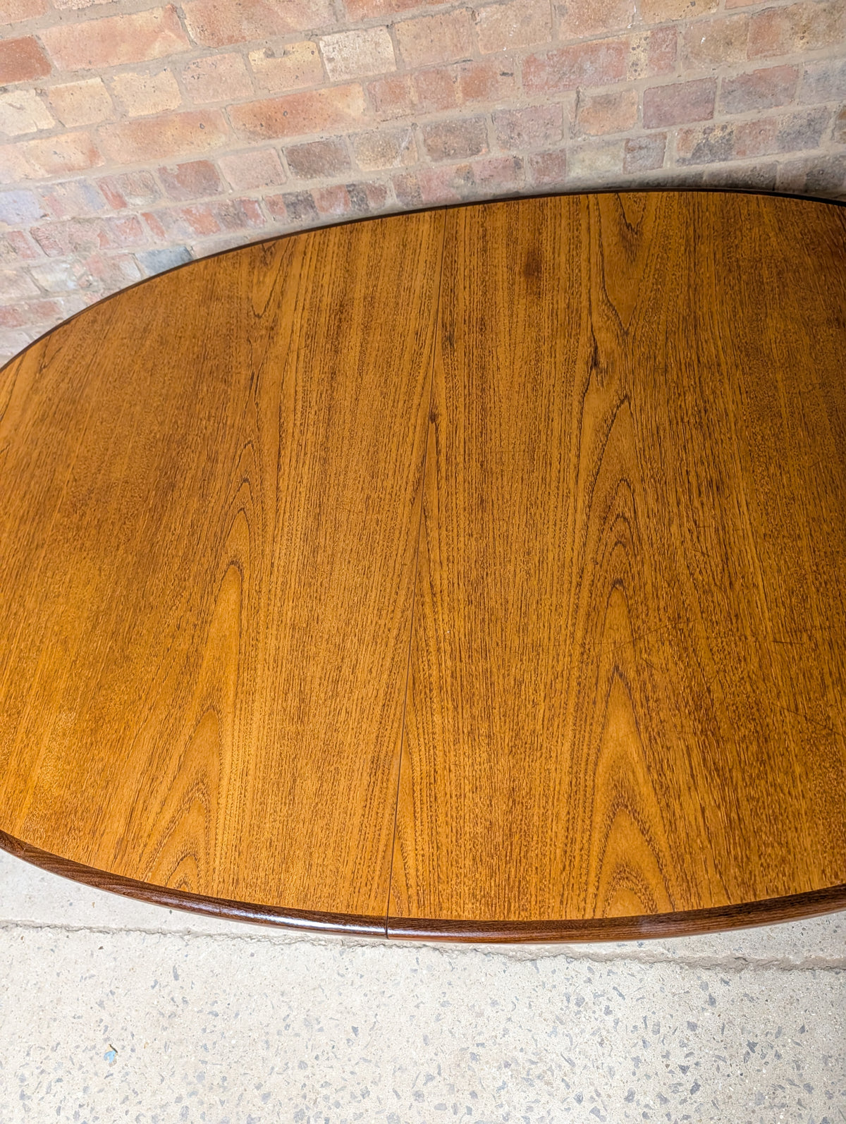 Mid Century G Plan Fresco Teak Extending Oval Dining Table - Vintage 1970s
