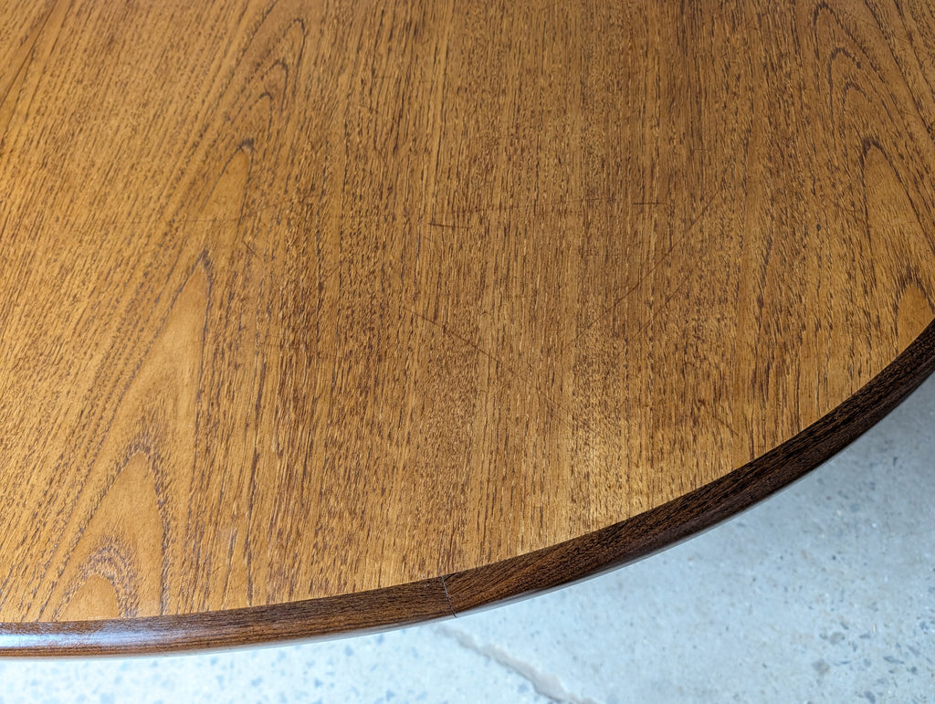 Mid Century G Plan Fresco Teak Extending Oval Dining Table - Vintage 1970s