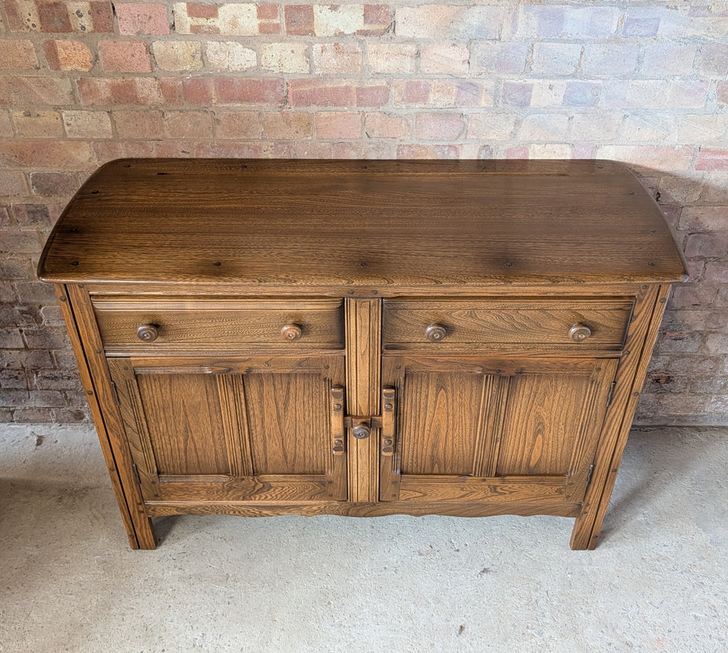 Vintage Ercol Golden Dawn Elm Sideboard / Dresser Base - Blue Label