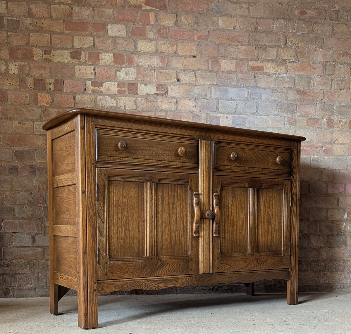 Vintage Ercol Golden Dawn Elm Sideboard / Dresser Base - Blue Label