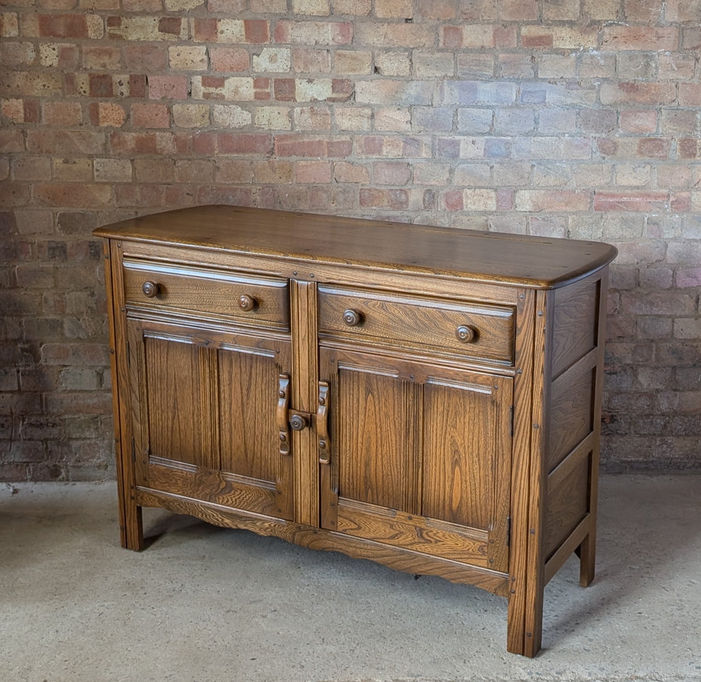 Vintage Ercol Golden Dawn Elm Sideboard / Dresser Base - Blue Label