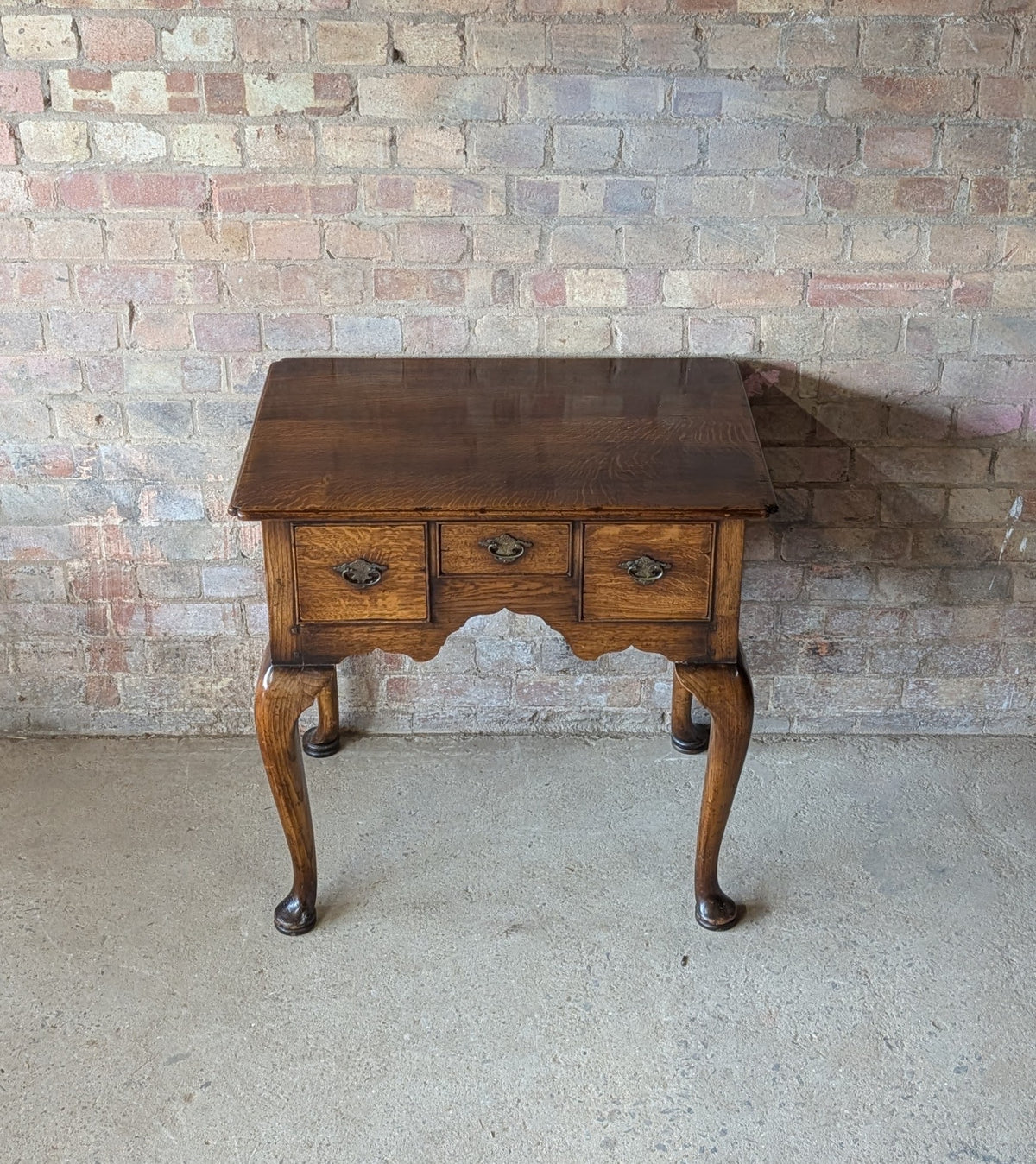 Vintage Georgian Style Oak Lowboy / Queen Anne Style Hall Table