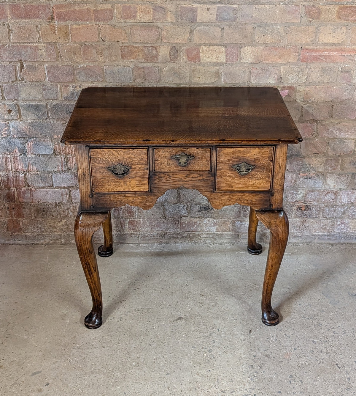 Vintage Georgian Style Oak Lowboy / Queen Anne Style Hall Table