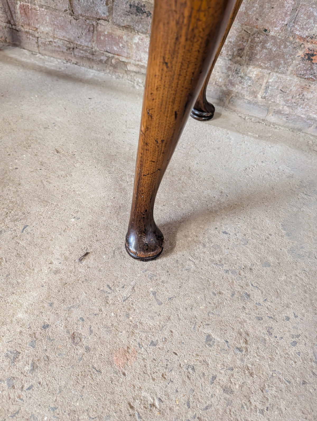 Vintage Georgian Style Oak Lowboy / Queen Anne Style Hall Table