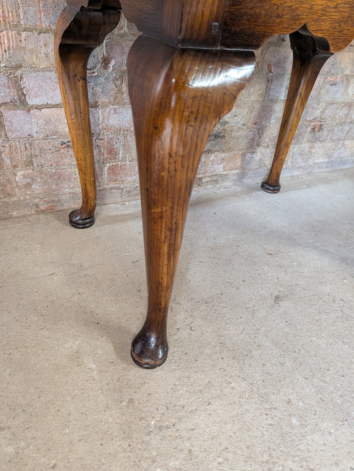 Vintage Georgian Style Oak Lowboy / Queen Anne Style Hall Table
