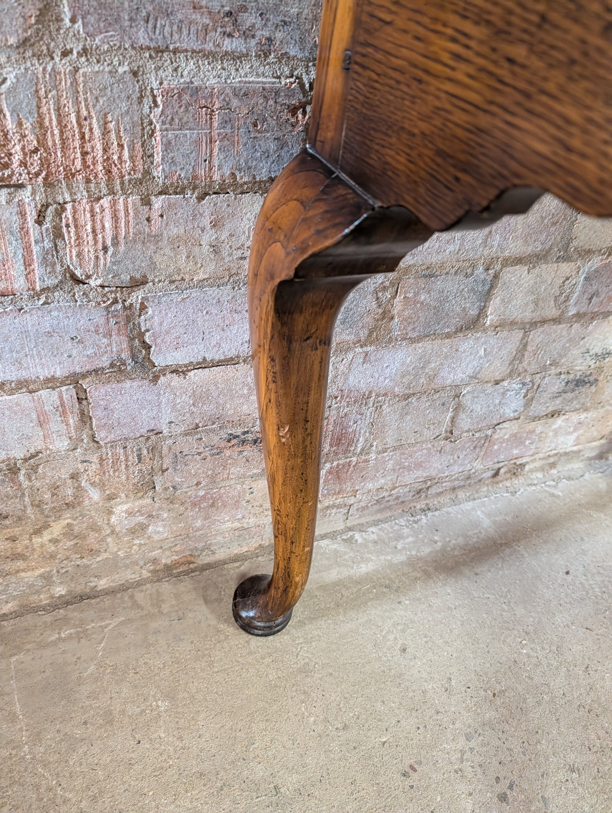 Vintage Georgian Style Oak Lowboy / Queen Anne Style Hall Table