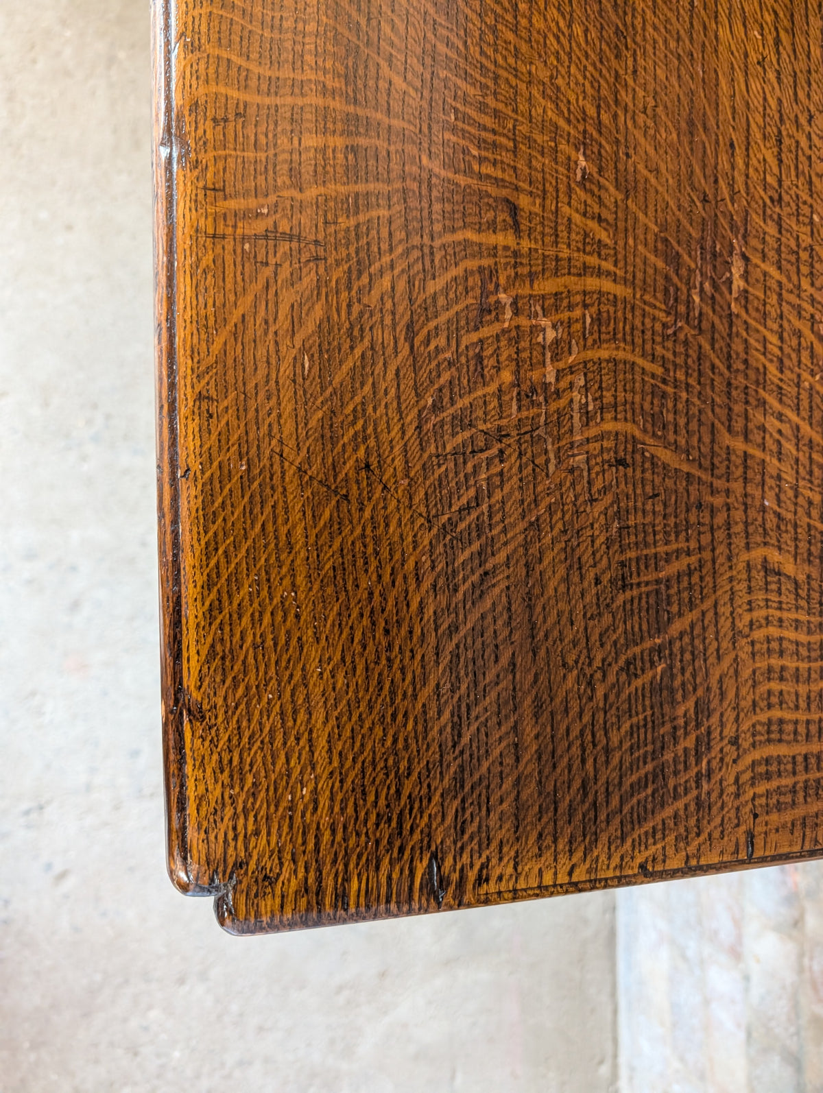Vintage Georgian Style Oak Lowboy / Queen Anne Style Hall Table