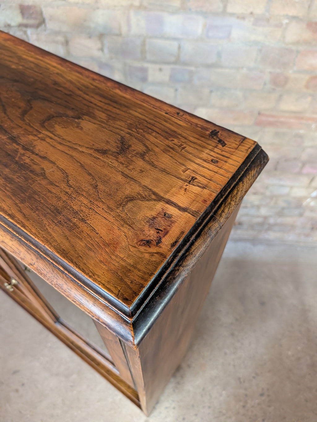 Antique Arts & Crafts Oak Open Bookcase