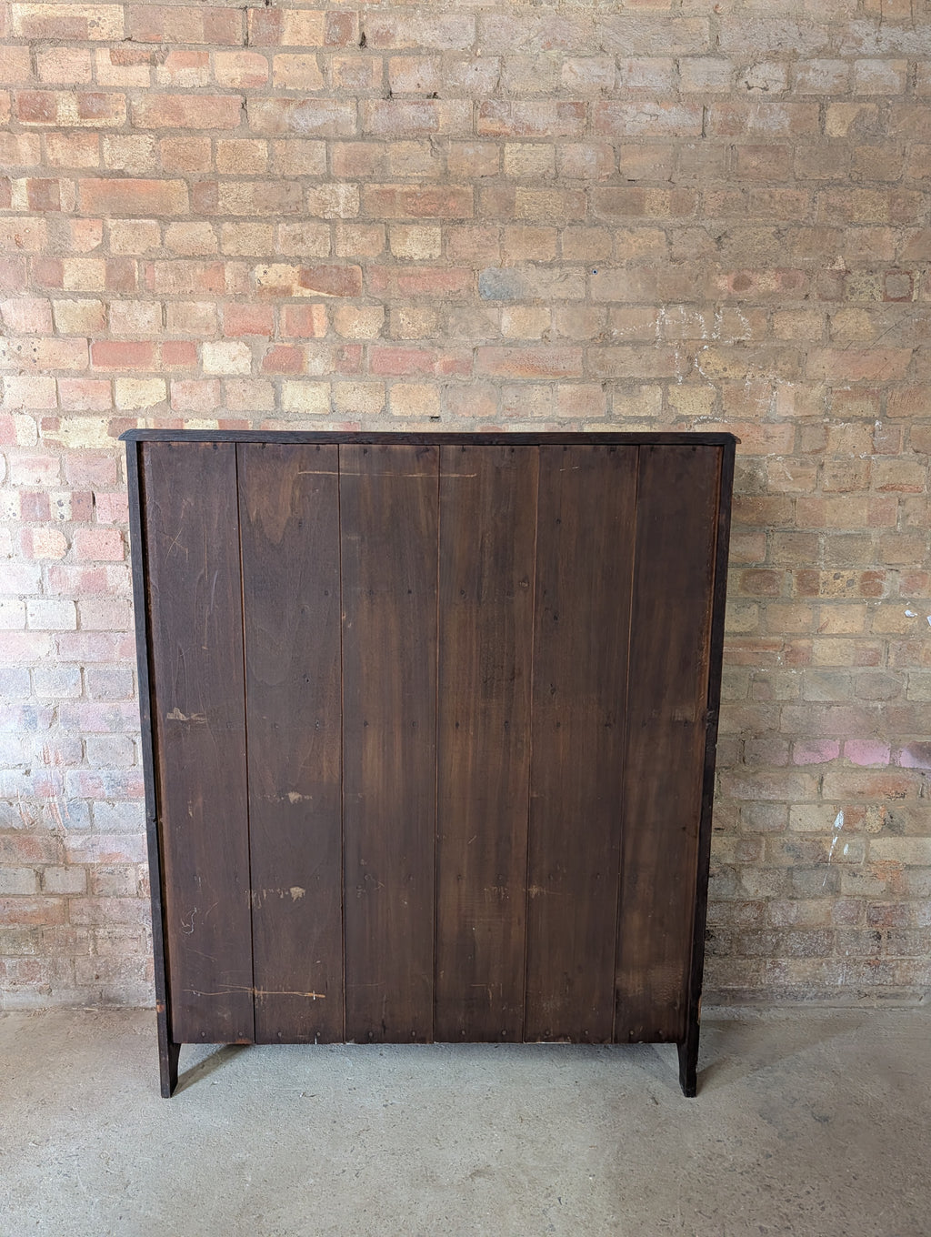 Antique Arts & Crafts Oak Open Bookcase