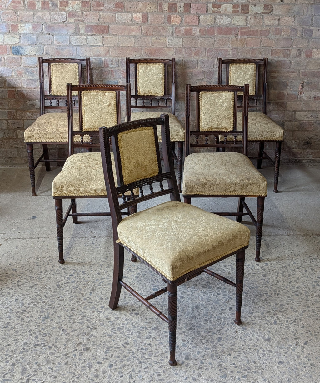 Set Of 6 Victorian Mahogany Dining Chairs Attributed To Gillows By Bruce Talbert