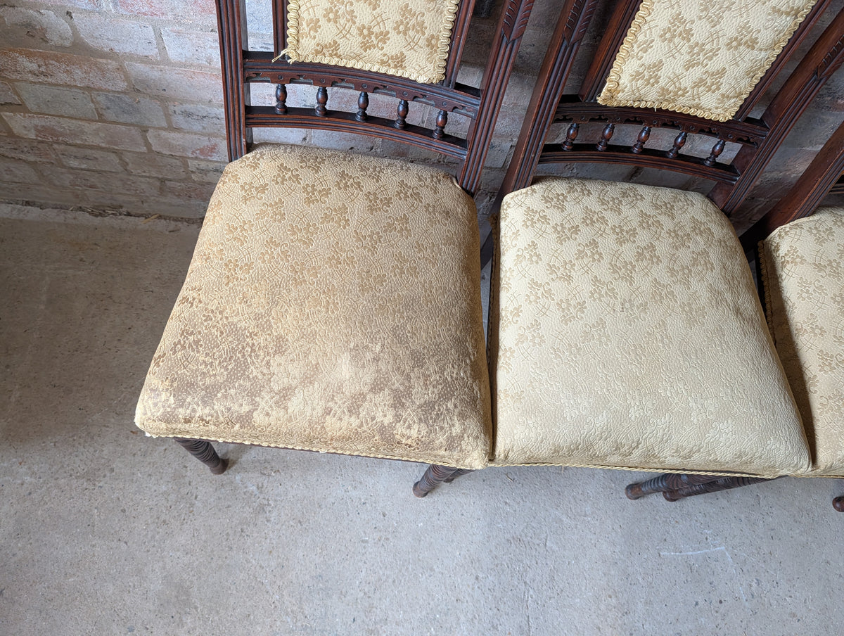 Set Of 6 Victorian Mahogany Dining Chairs Attributed To Gillows By Bruce Talbert