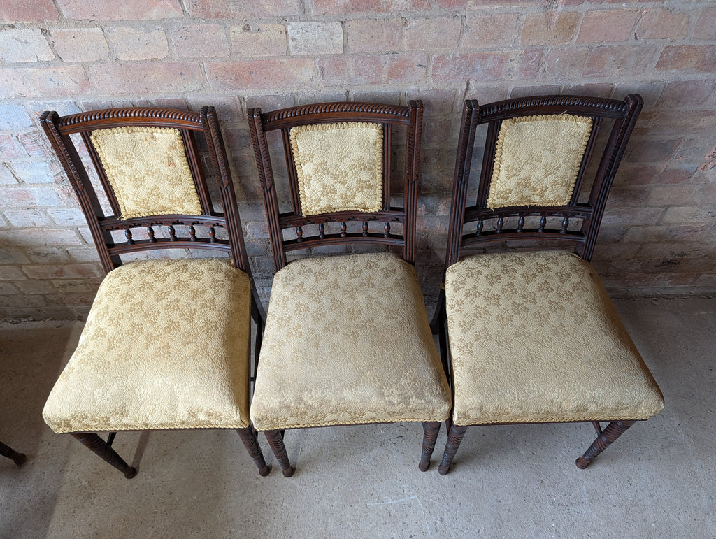 Set Of 6 Victorian Mahogany Dining Chairs Attributed To Gillows By Bruce Talbert