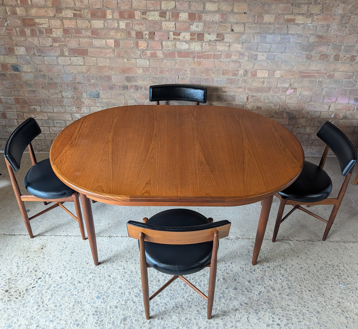 Mid Century G Plan Fresco Teak Extending Dining Table And 4 Chairs By VB Wilkins